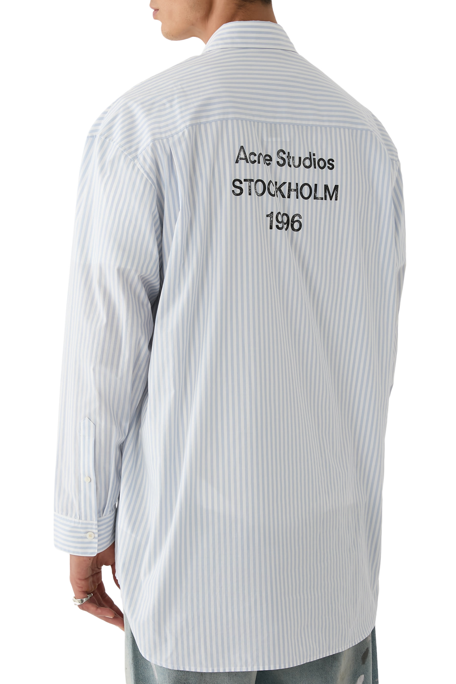 قميص ساكشي مخطط بأكمام طويلة