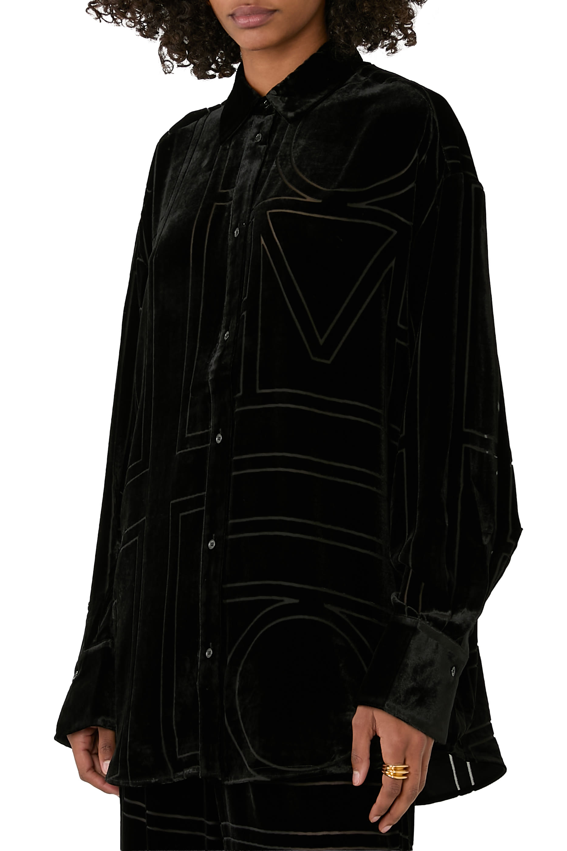 Oversized Devor&eacute; Shirt