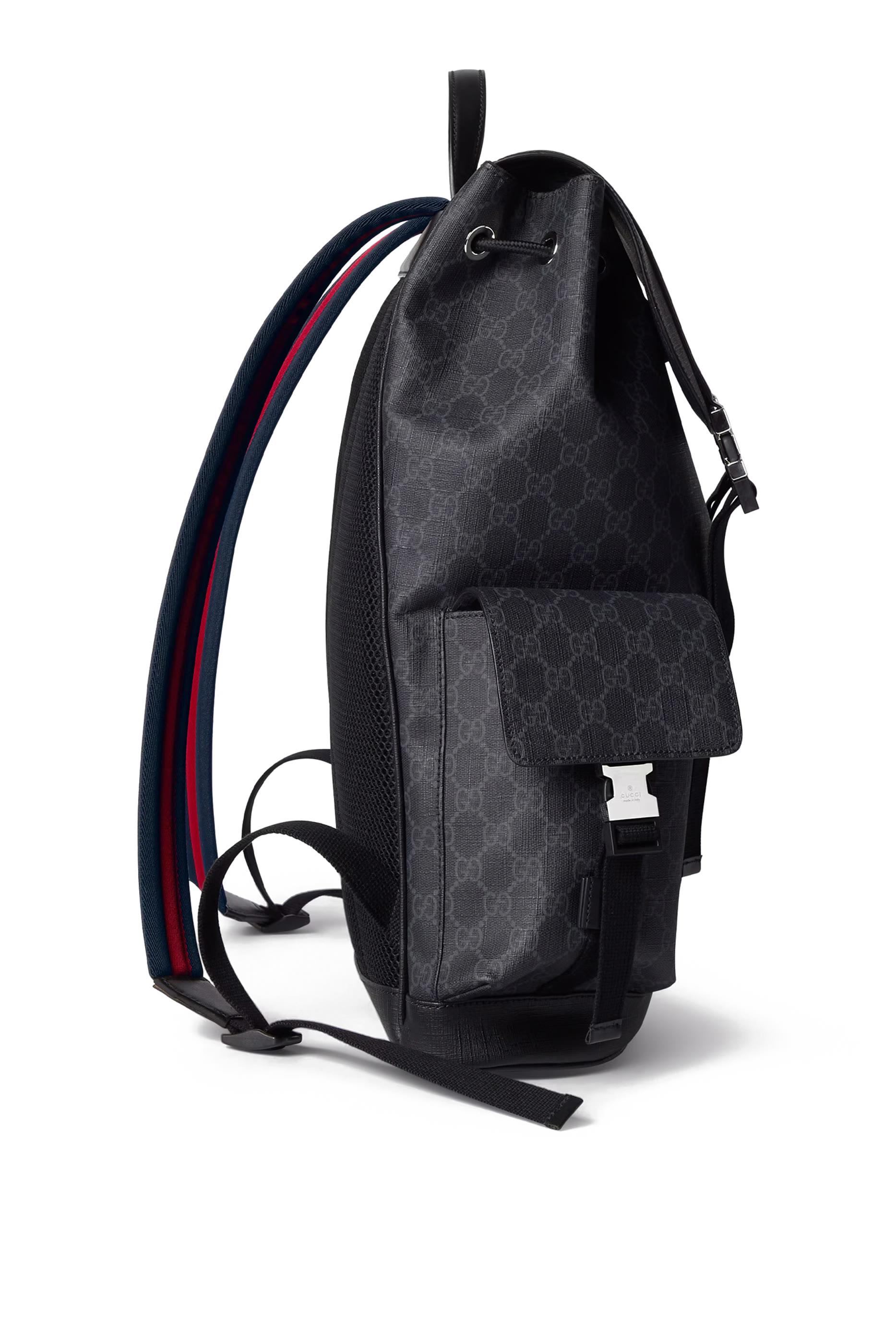 حقيبة ظهر بنقشة حرفي شعار الماركة بحجم صغير