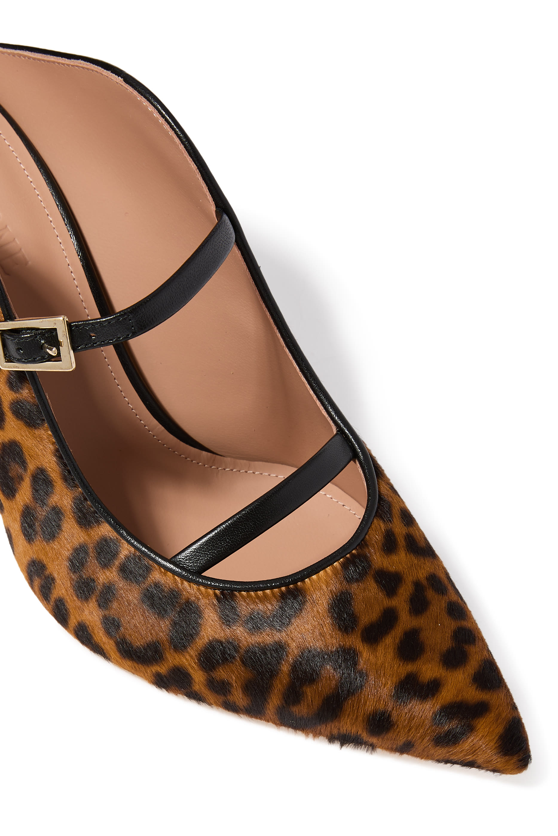 حذاء غالا 70 مفتوح مزين بنقشة جلد النمر جلد عجل