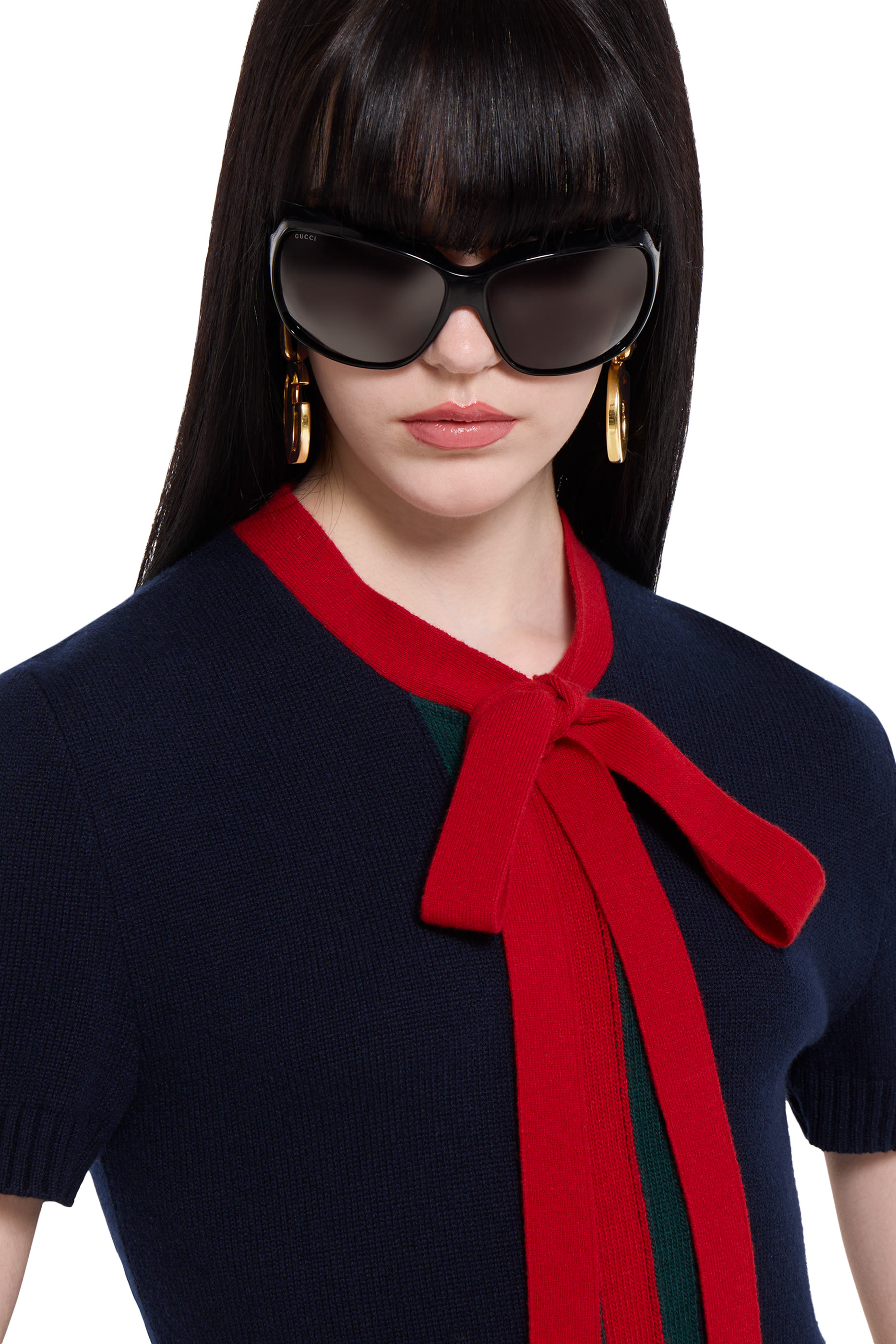 فستان صوف وكشمير منسوج