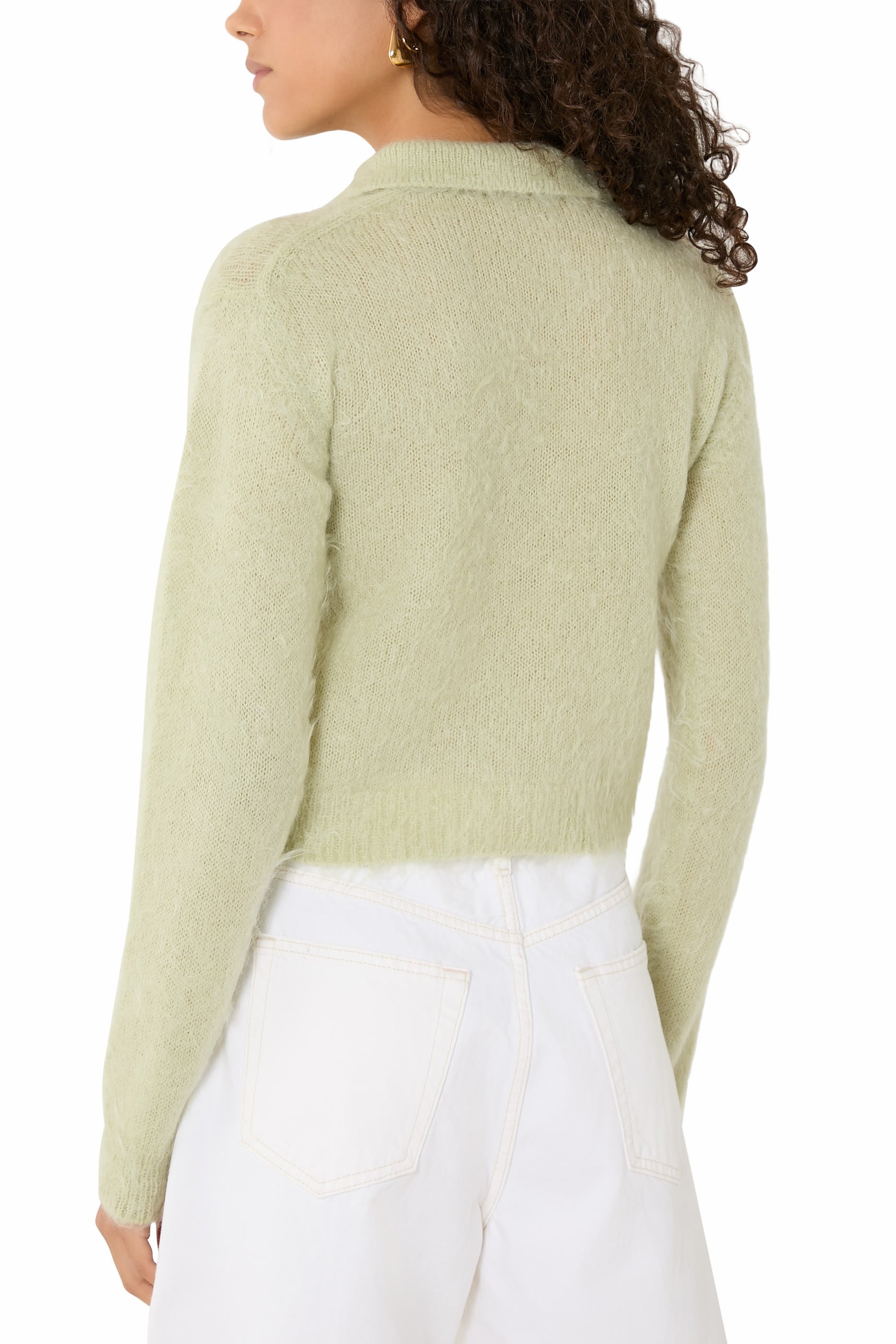 قميص بولو منسوج صوف موهير فائق النعومة