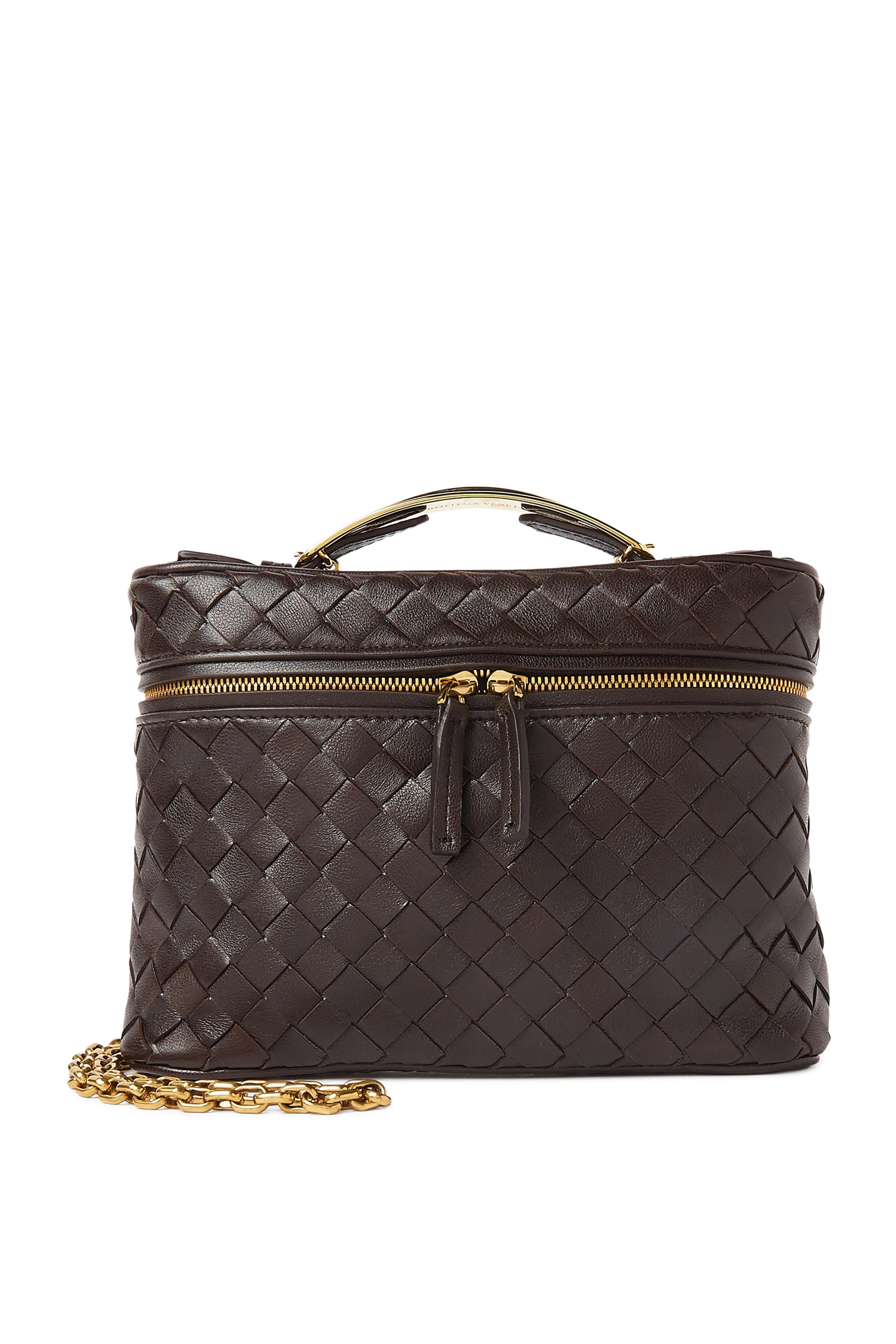 حقيبة مكياج جلد ناعم