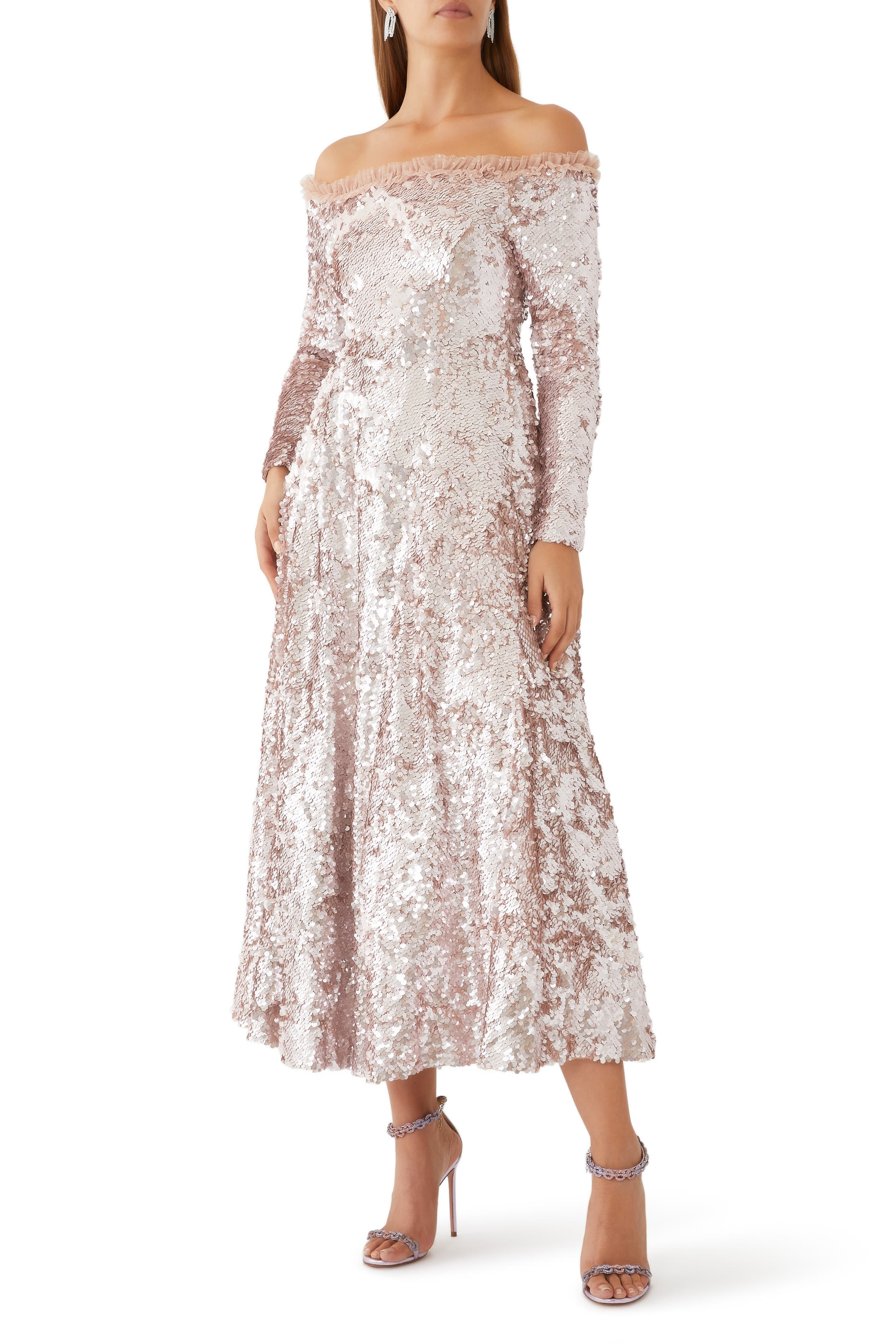 فستان سهرة هالي بطول الكاحل