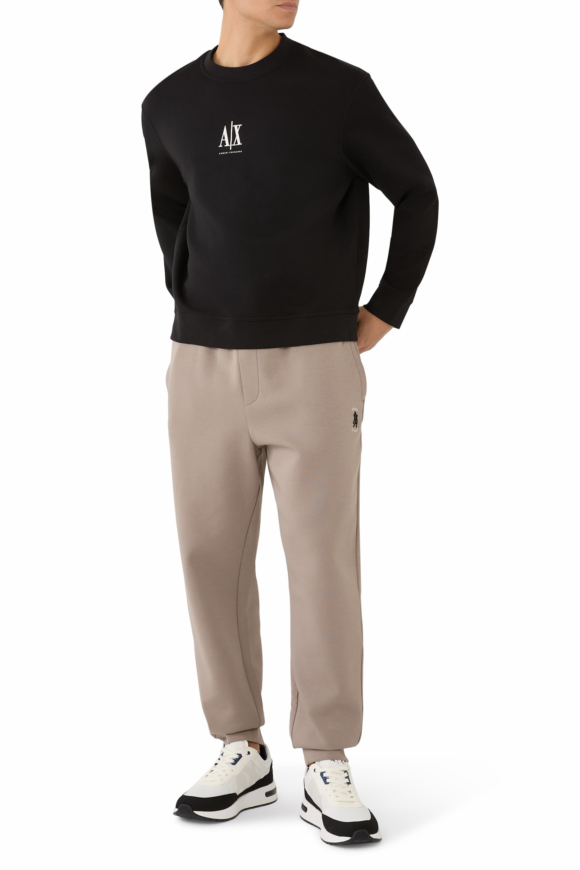 سويت شيرت بياقة ضيقة قطن