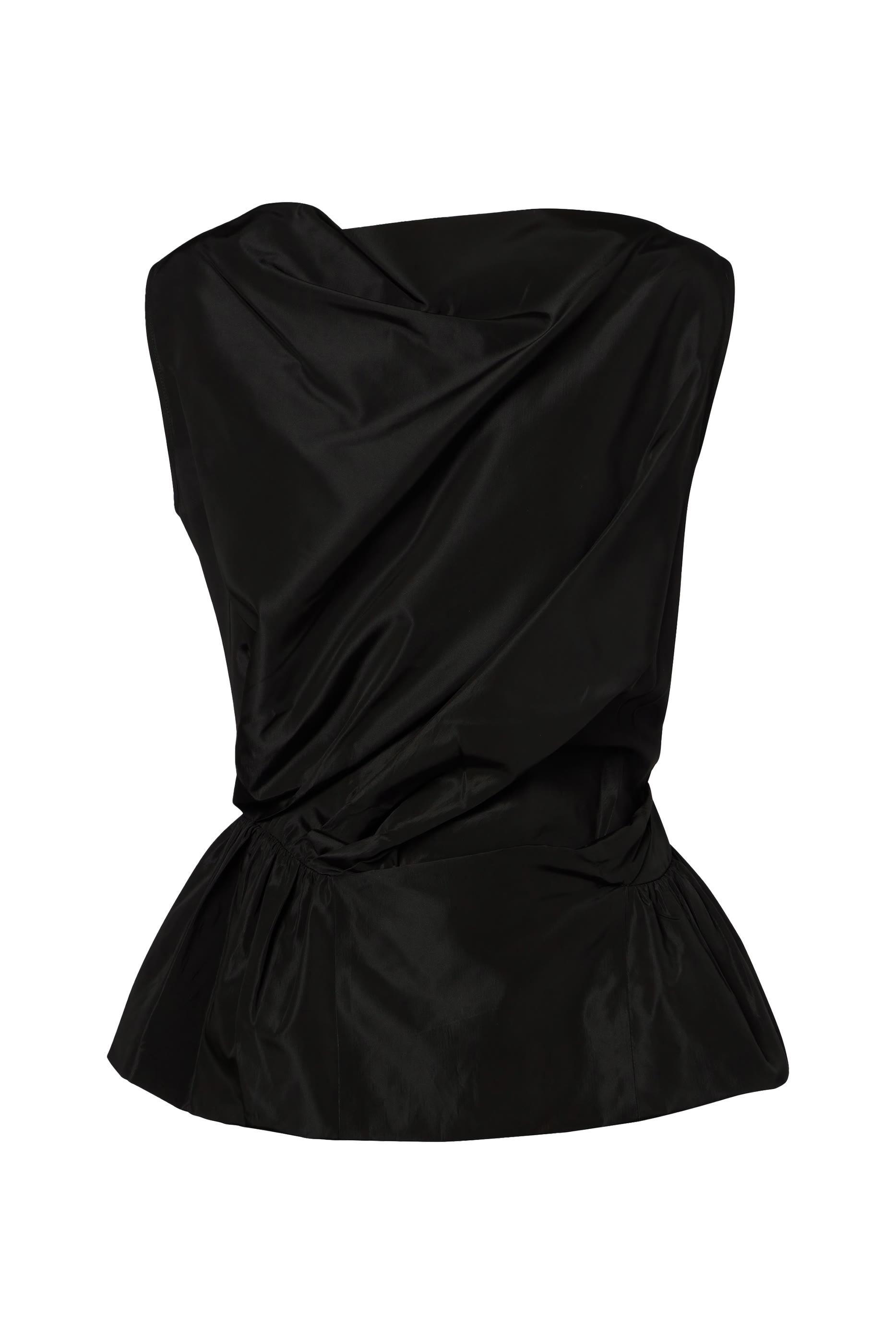 Draped Bind Peplum Top