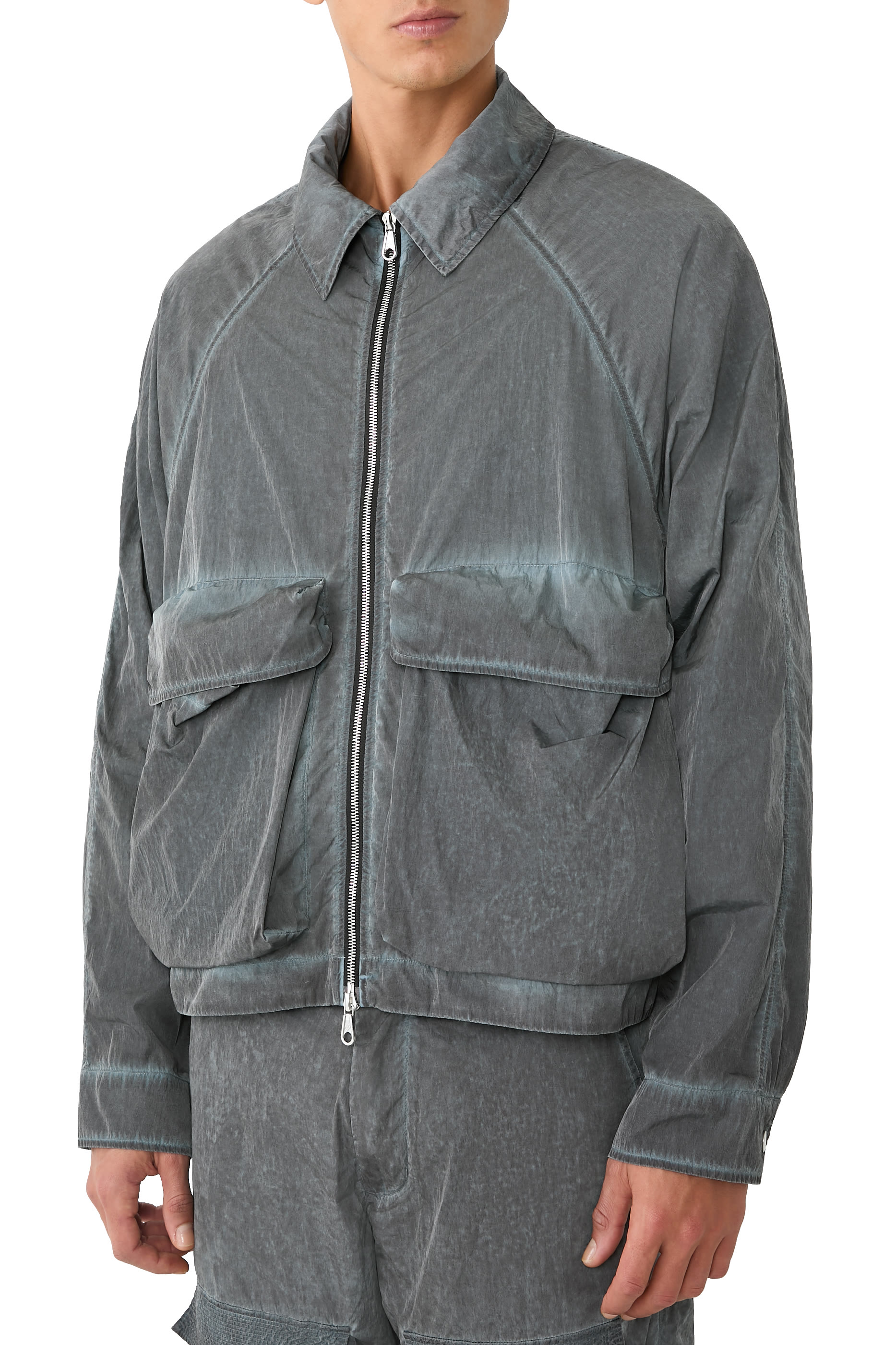 سترة بأكمام راغلان مصبوغة على البارد