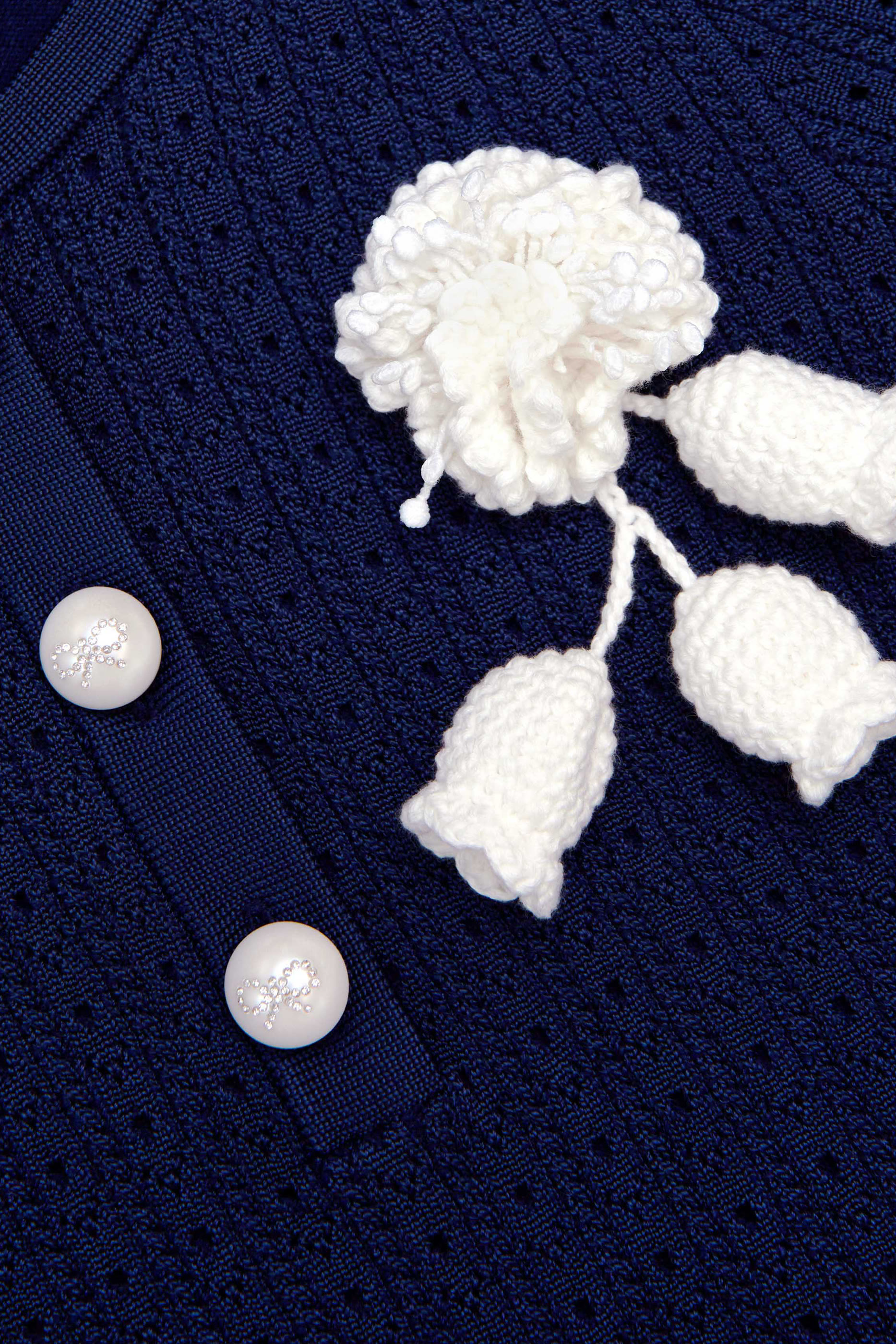 فستان بوانتيل منسوج للأطفال null