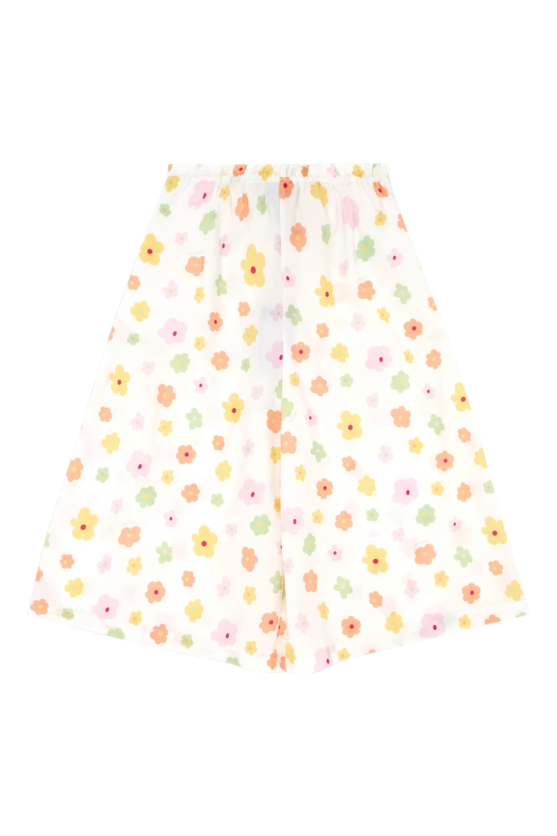 بنطال قصير بقصة ساق واسعة بطبعة شعار الماركة للأطفال