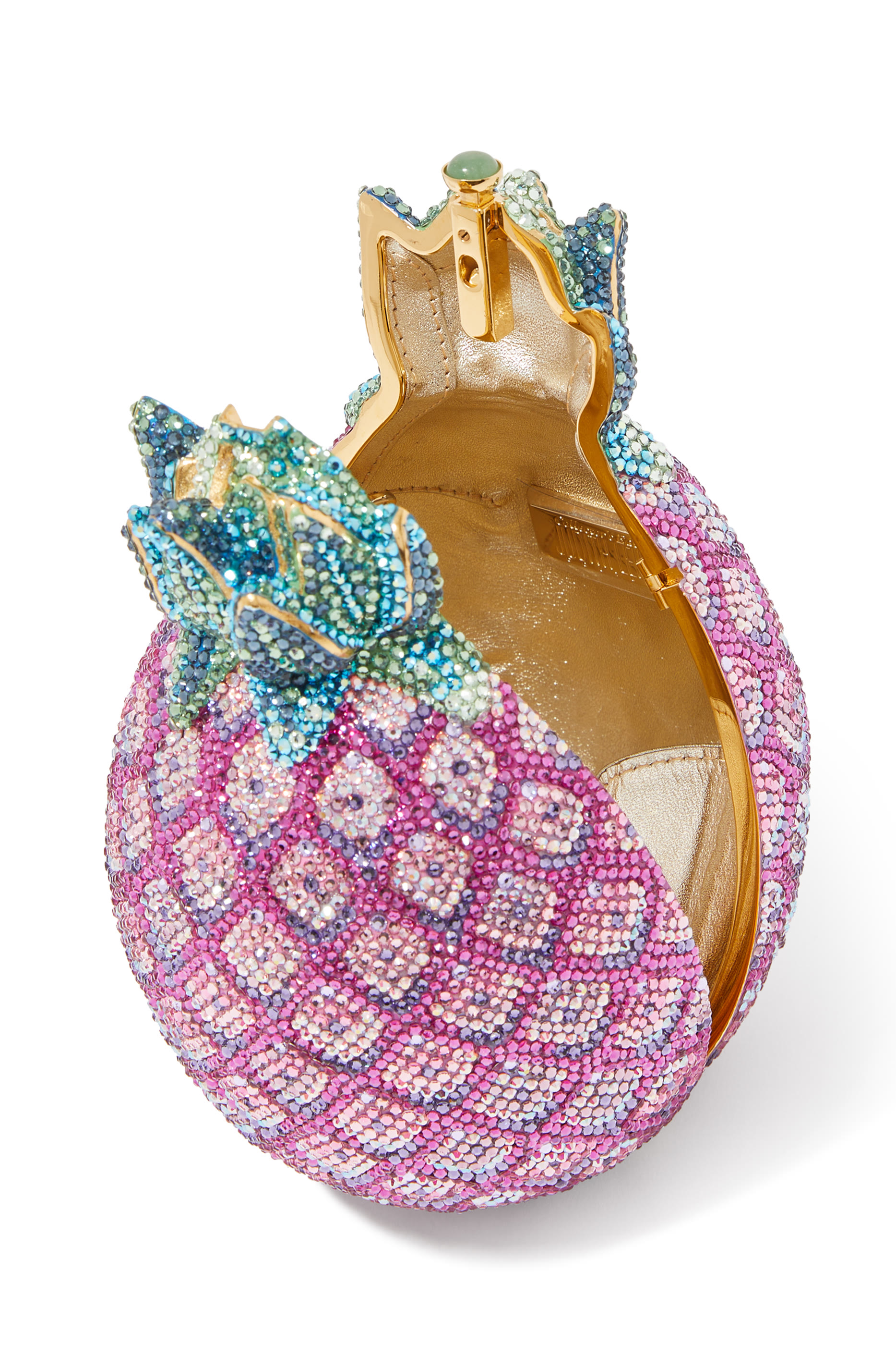 كلاتش بتصميم أناناس مرصعة بالكريستال