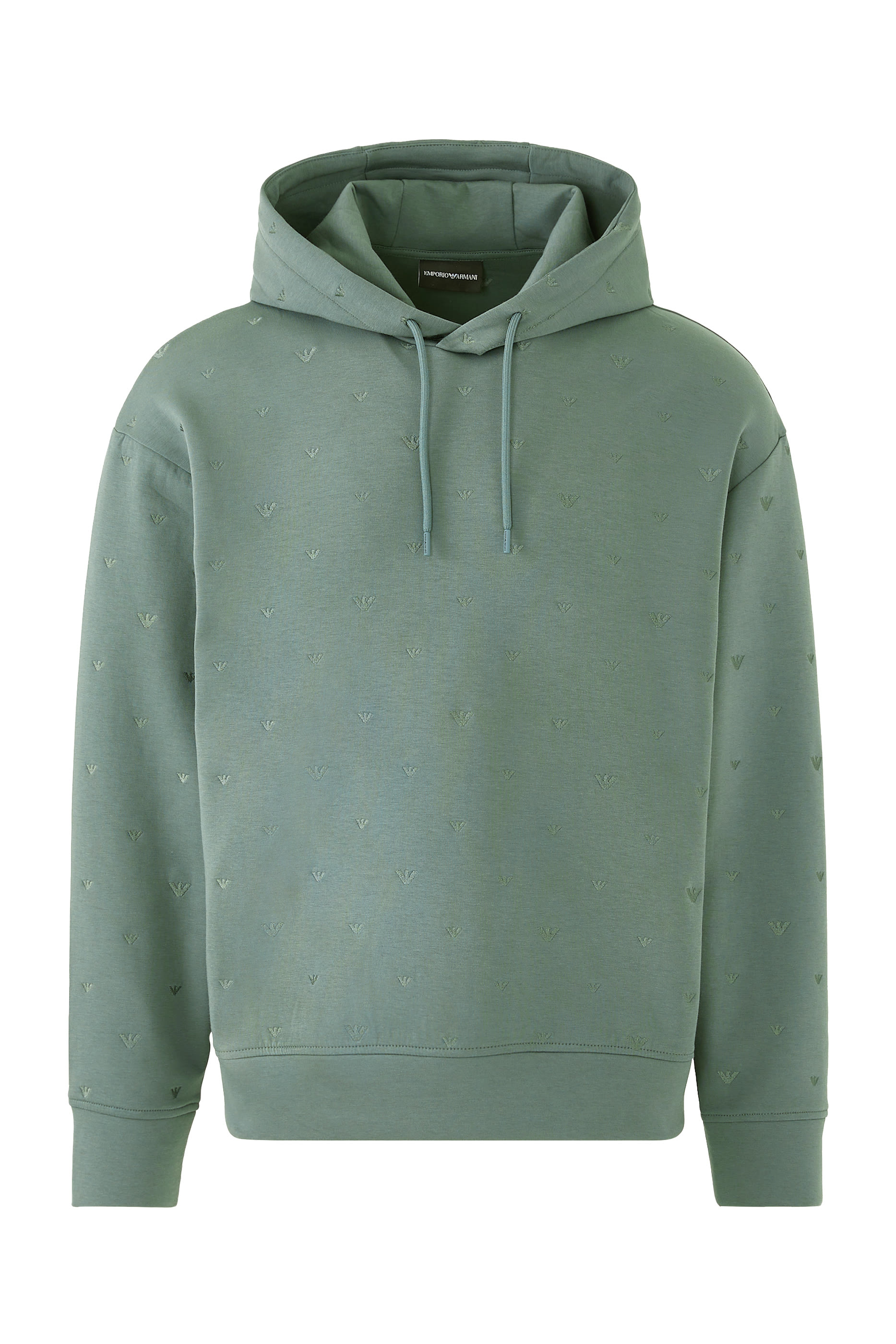 سويت شيرت بغطاء رأس ونقشة شعار الماركة null