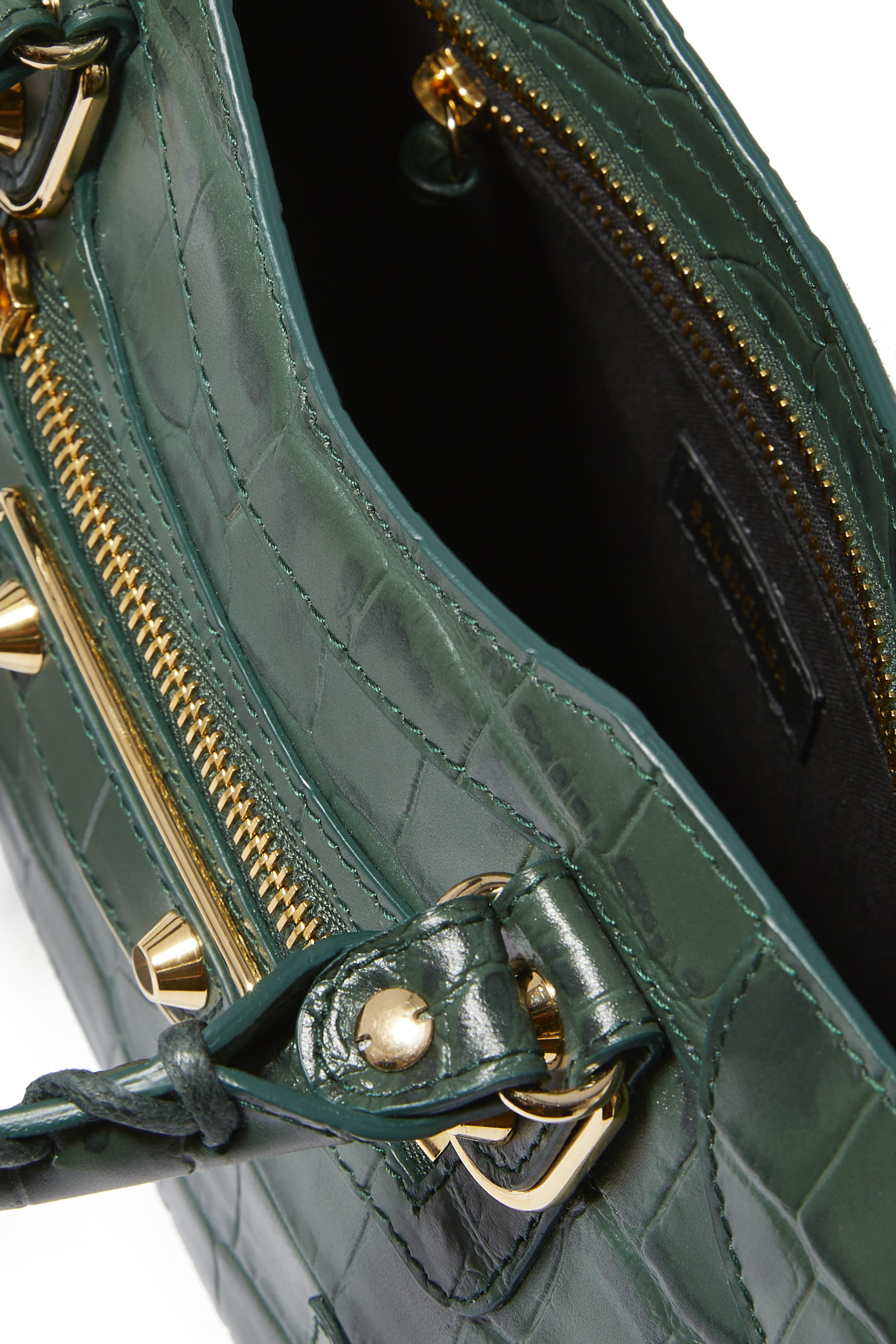 حقيبة ميني سيتي إس جلد بنقشة جلد التمساح