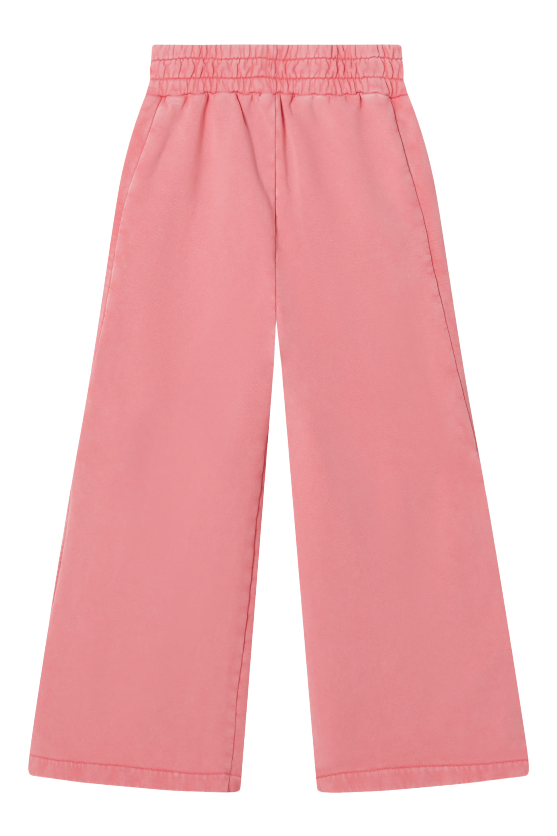 بنطال رياضي بقصة ساق واسعة بشعار الماركة للأطفال