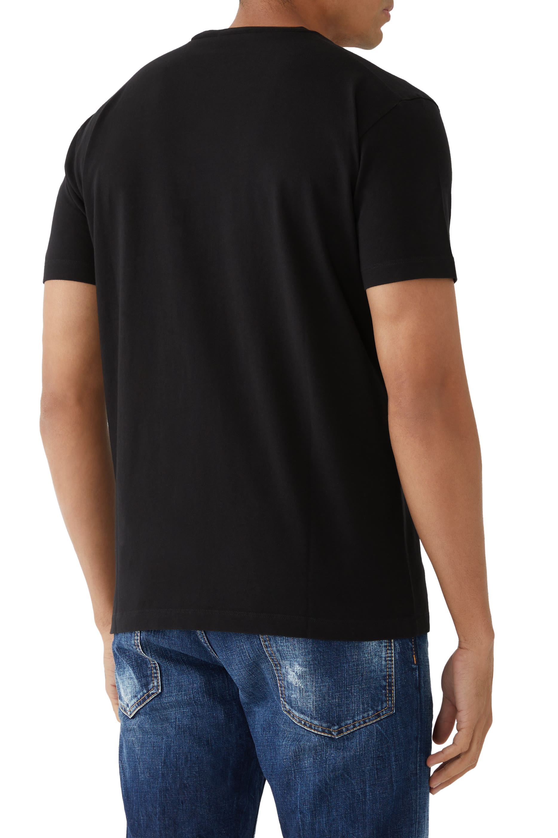 تيشيرت كول فيت مخملي بشعار الماركة