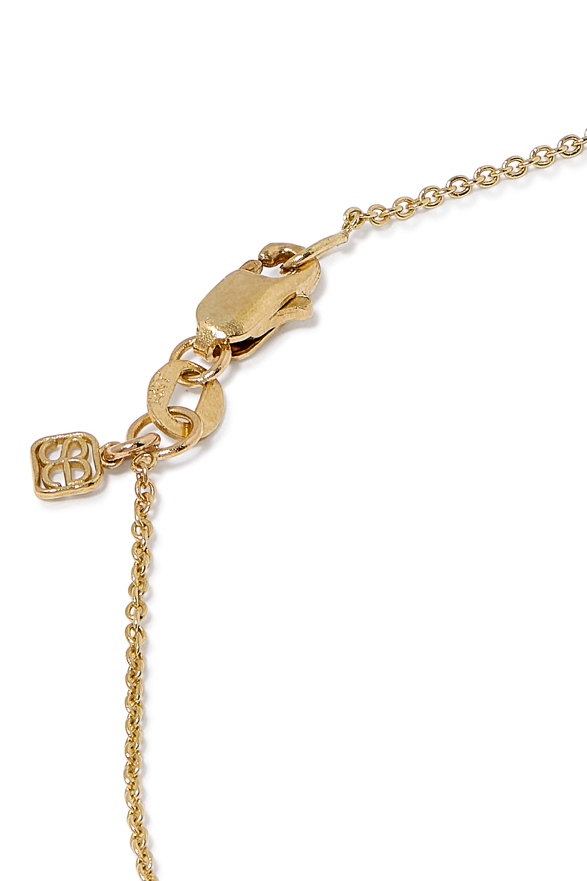 قلادة بدلاية صغيرة بتصميم كاب كيك مرصعة بالياقوت، ذهب أصفر عيار 14