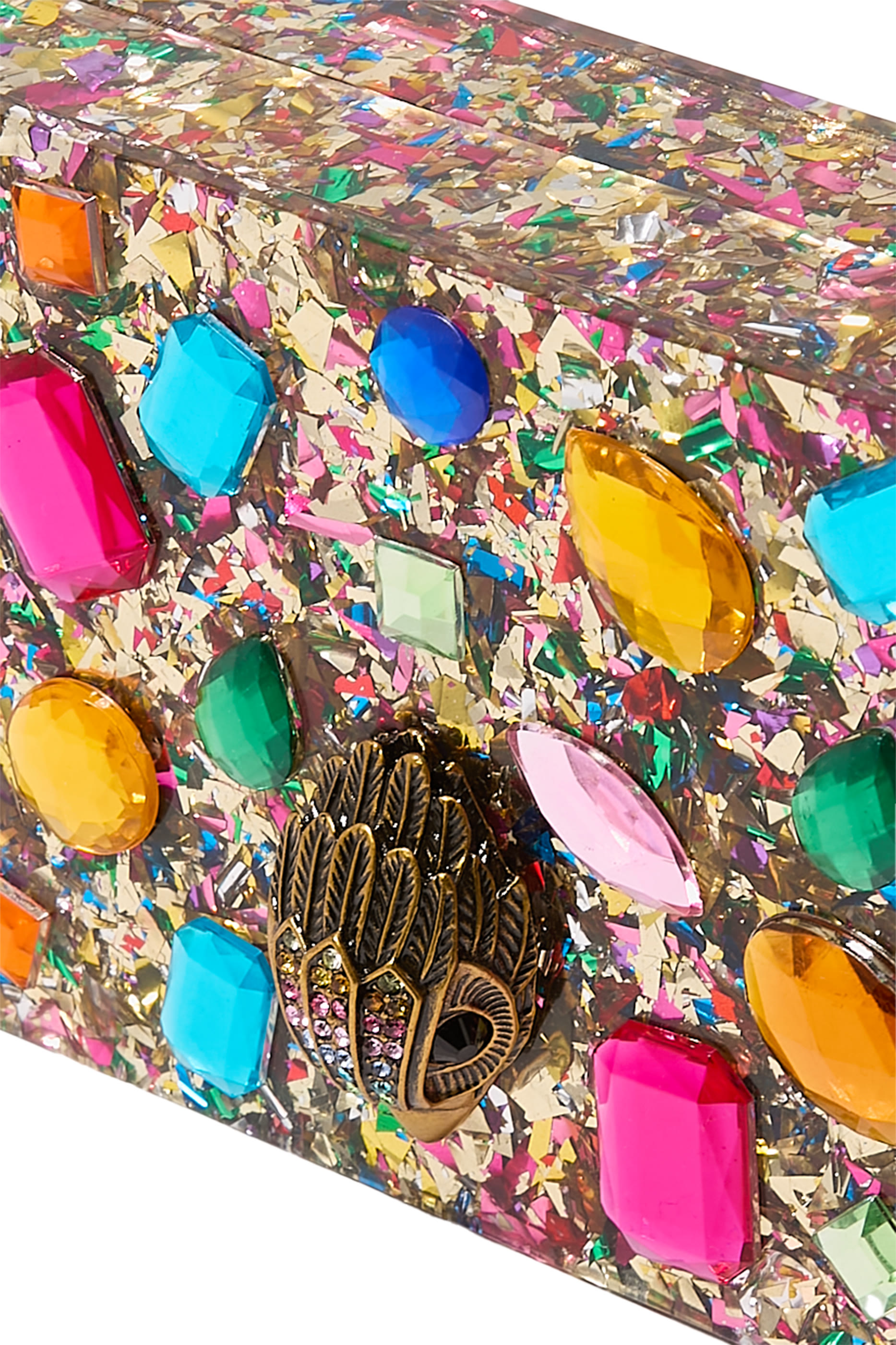 كلاتش بتصميم مربع مزين بكريستال