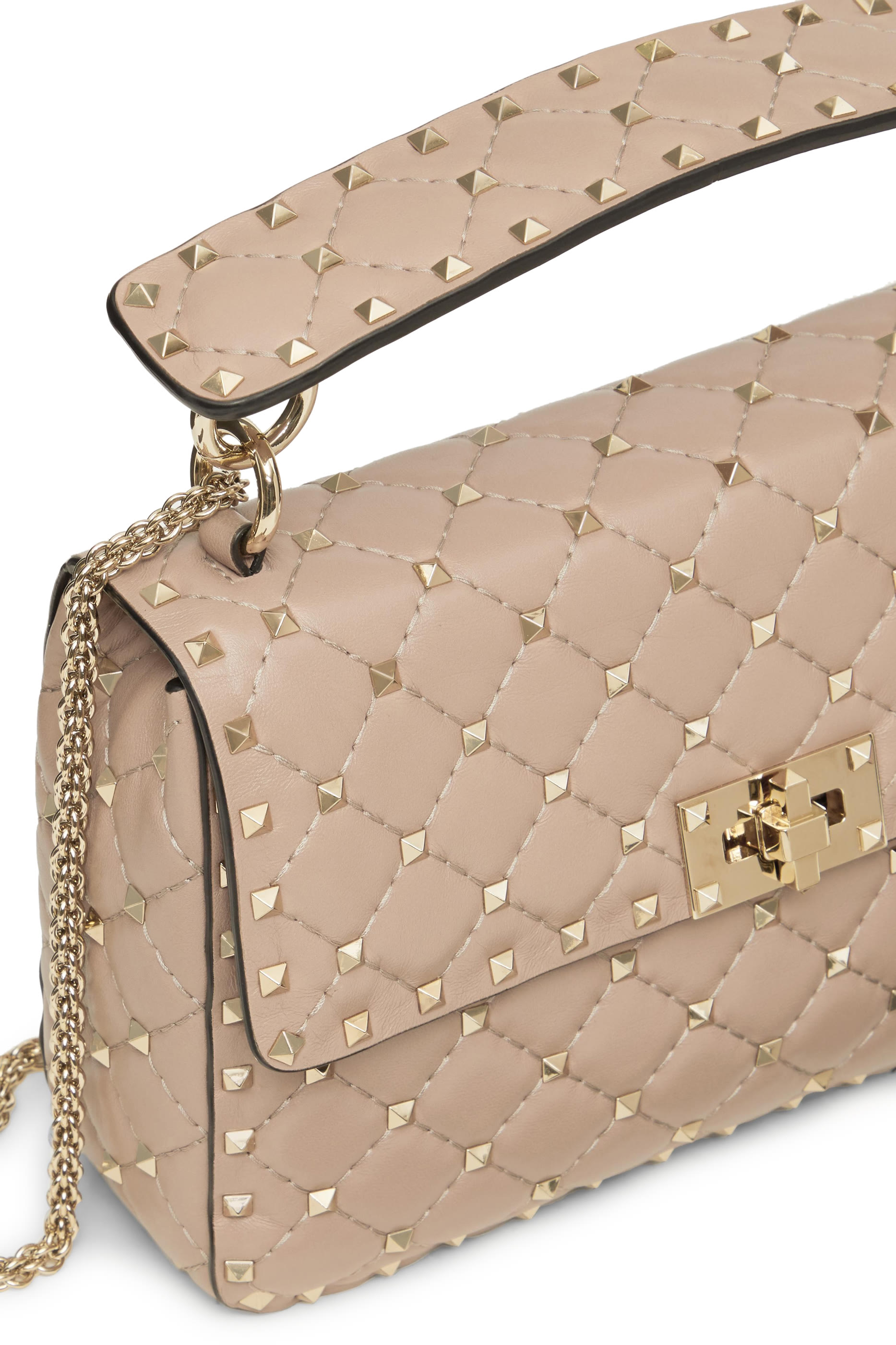 حقيبة كتف بحلي هرمية مدببة