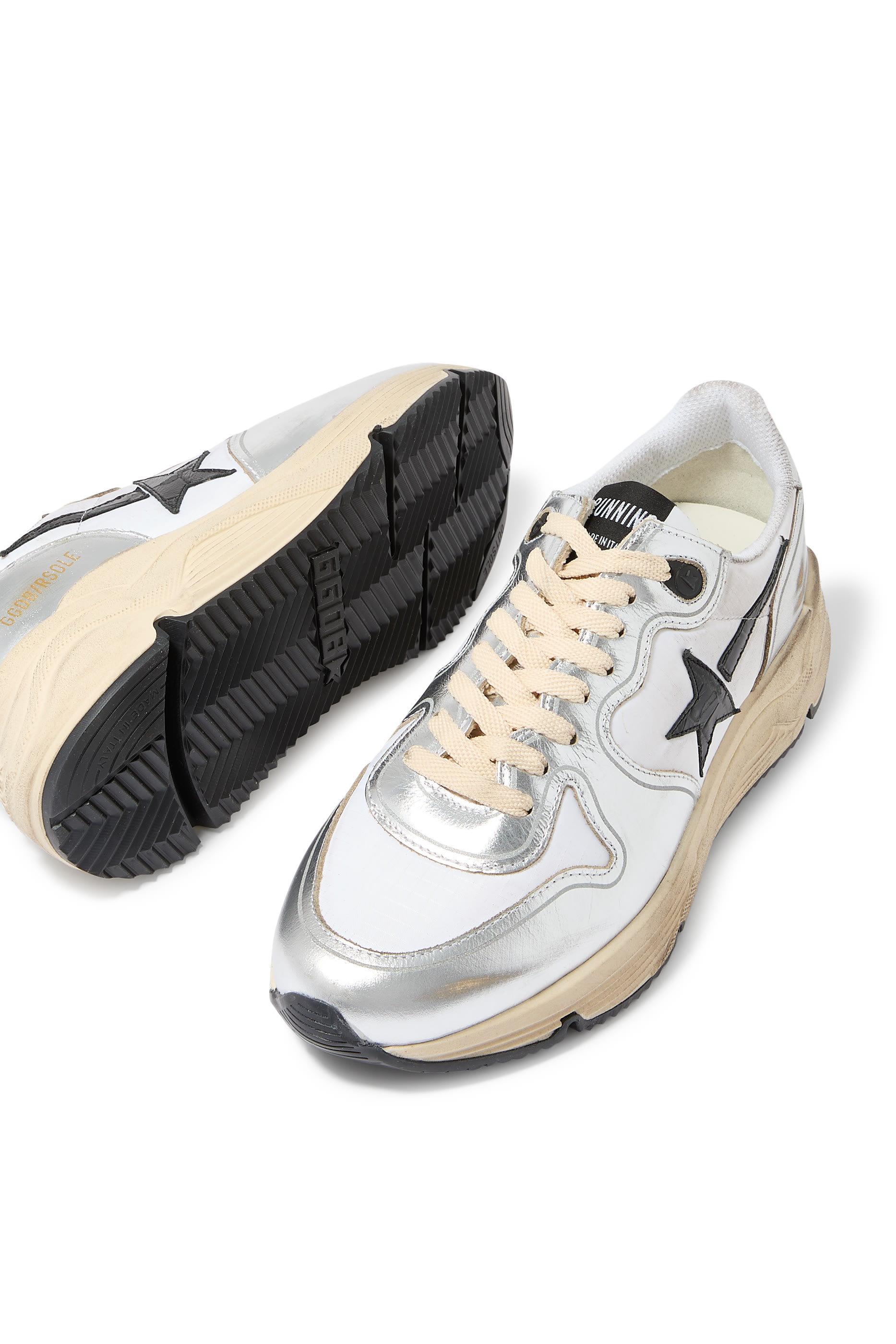 سنيكرز للجري بنعل سميك جلد