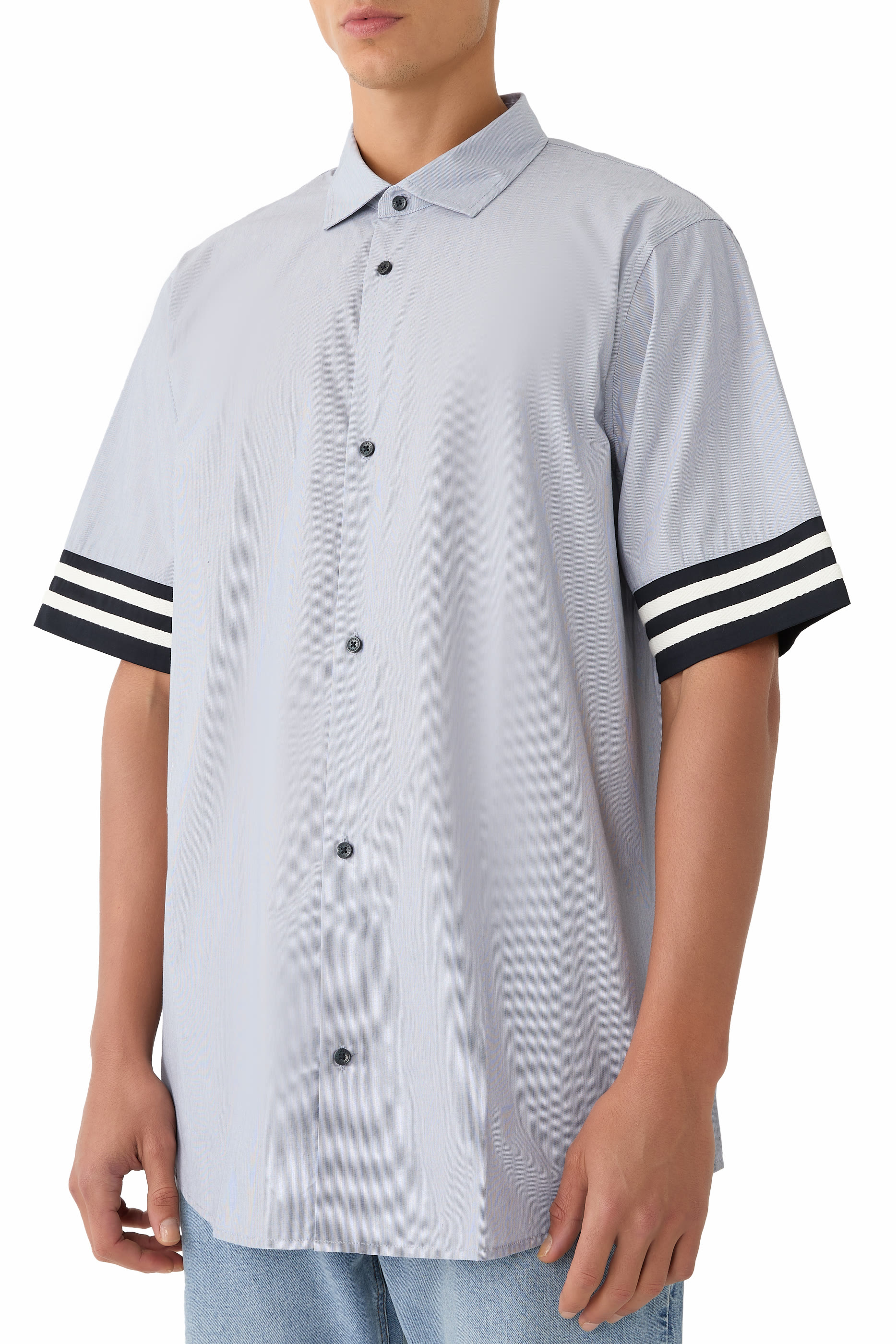 قميص مارينا بأكمام مخططة