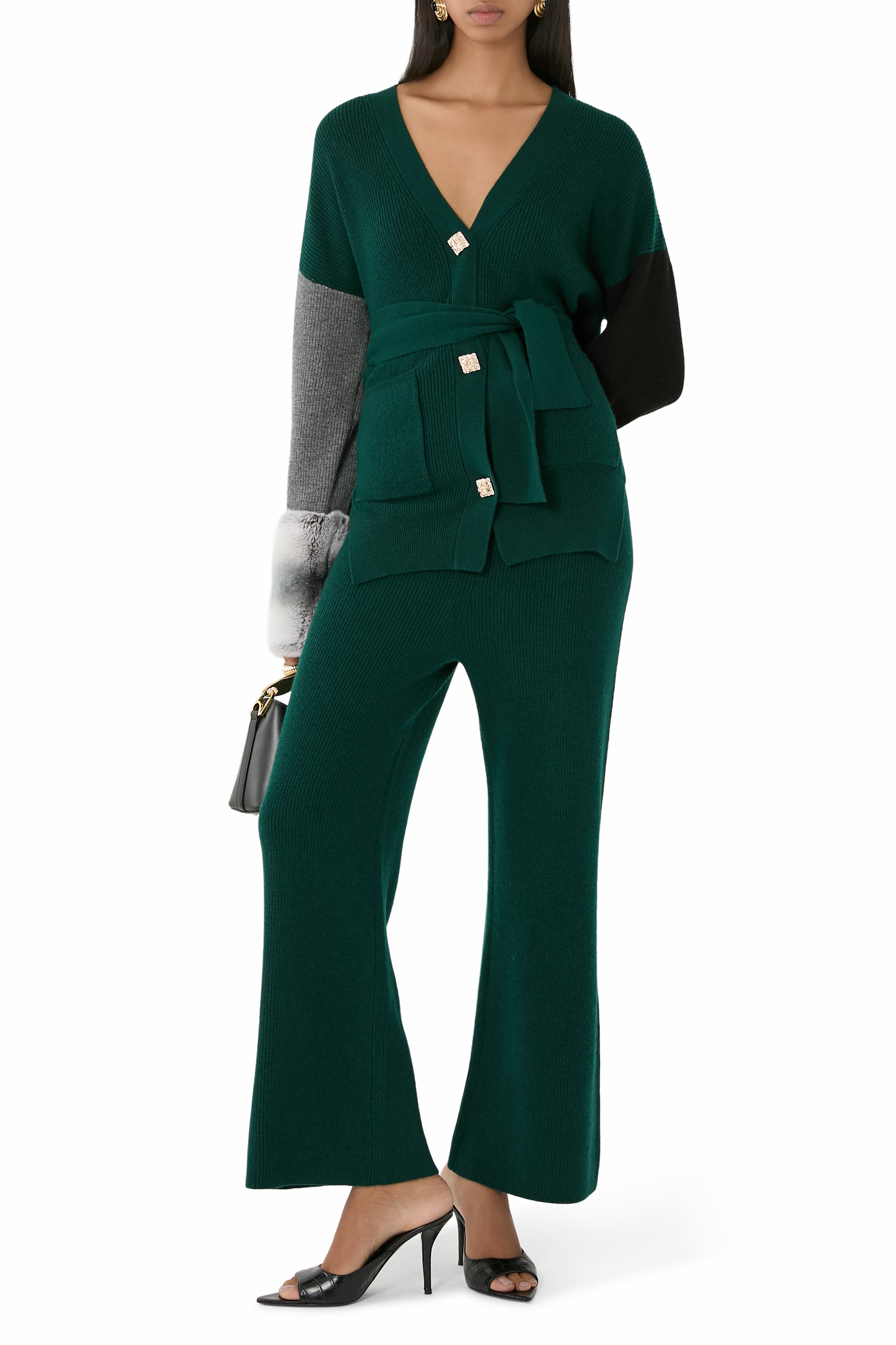 بنطال بقصة مستقيمة ورباط تضييق