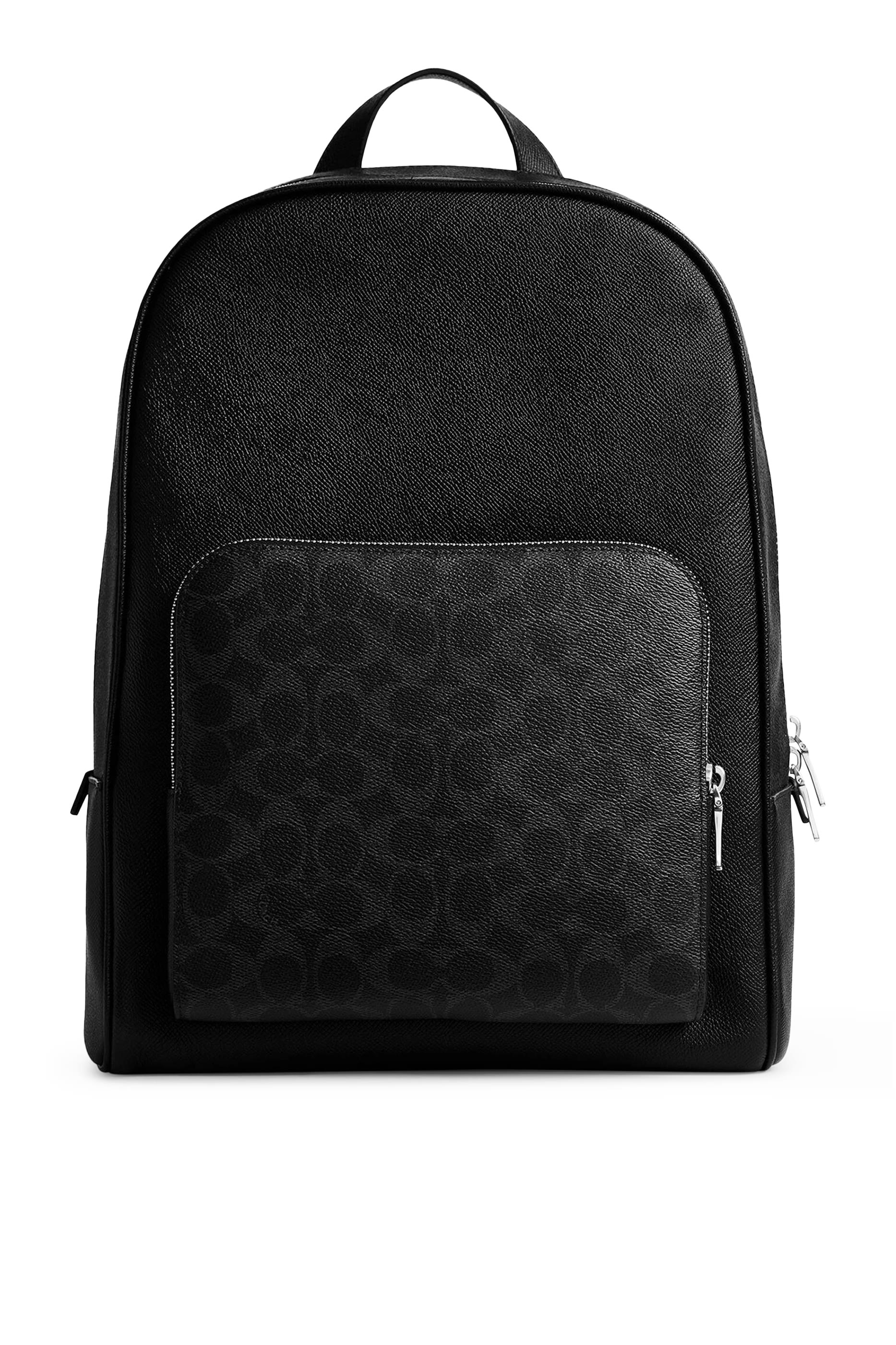 حقيبة يد كبيرة قماش قنب مزين بشعار الماركة