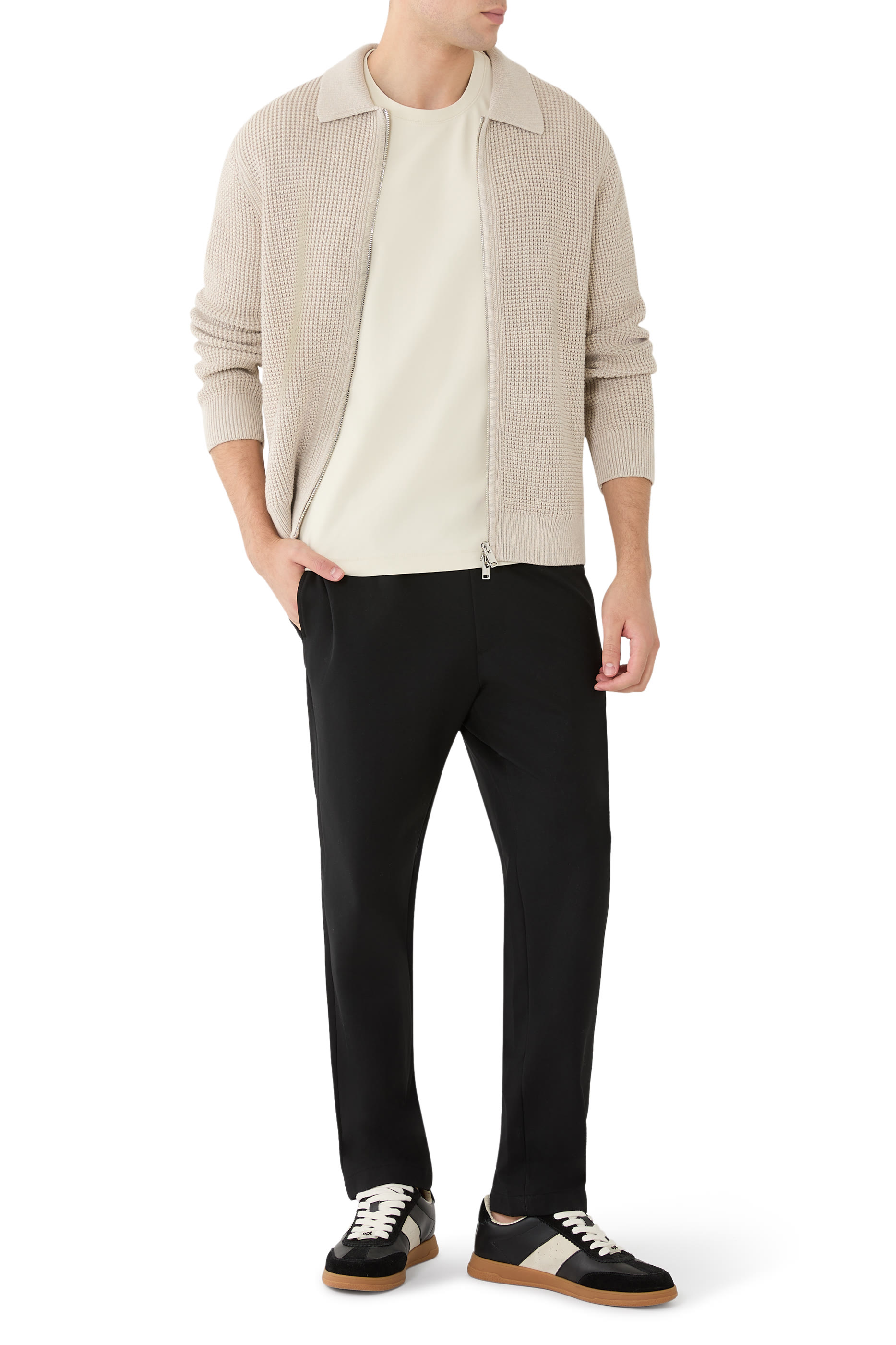 جاكيت غاري بسحاب أمامي