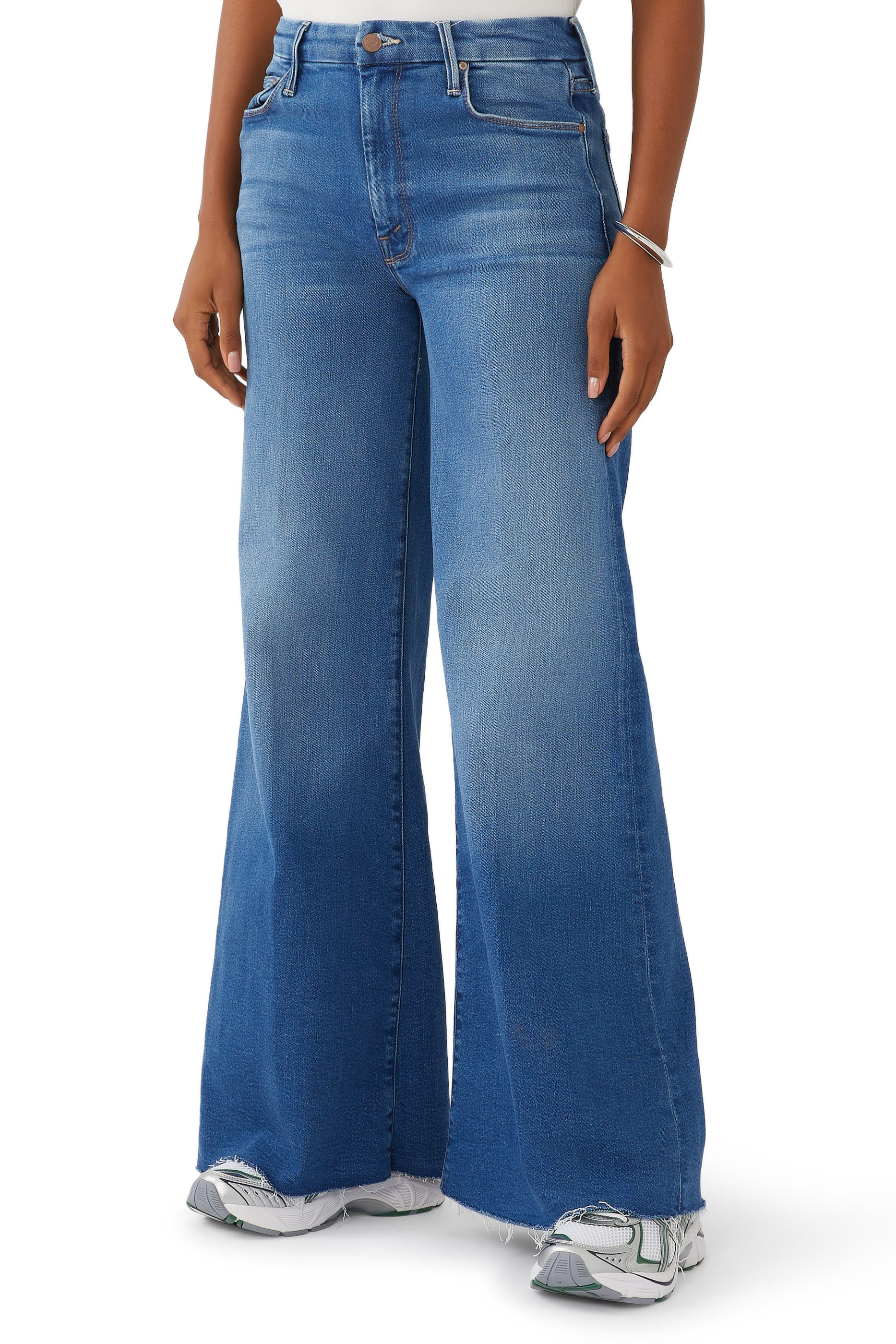 بنطال جينز رولر بحواف منسلة