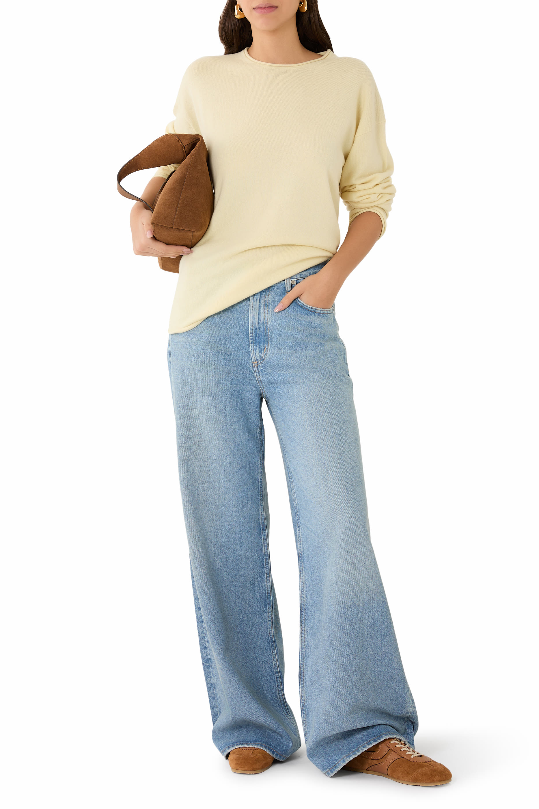 سترة بقصة فضفاضة بياقة ضيقة