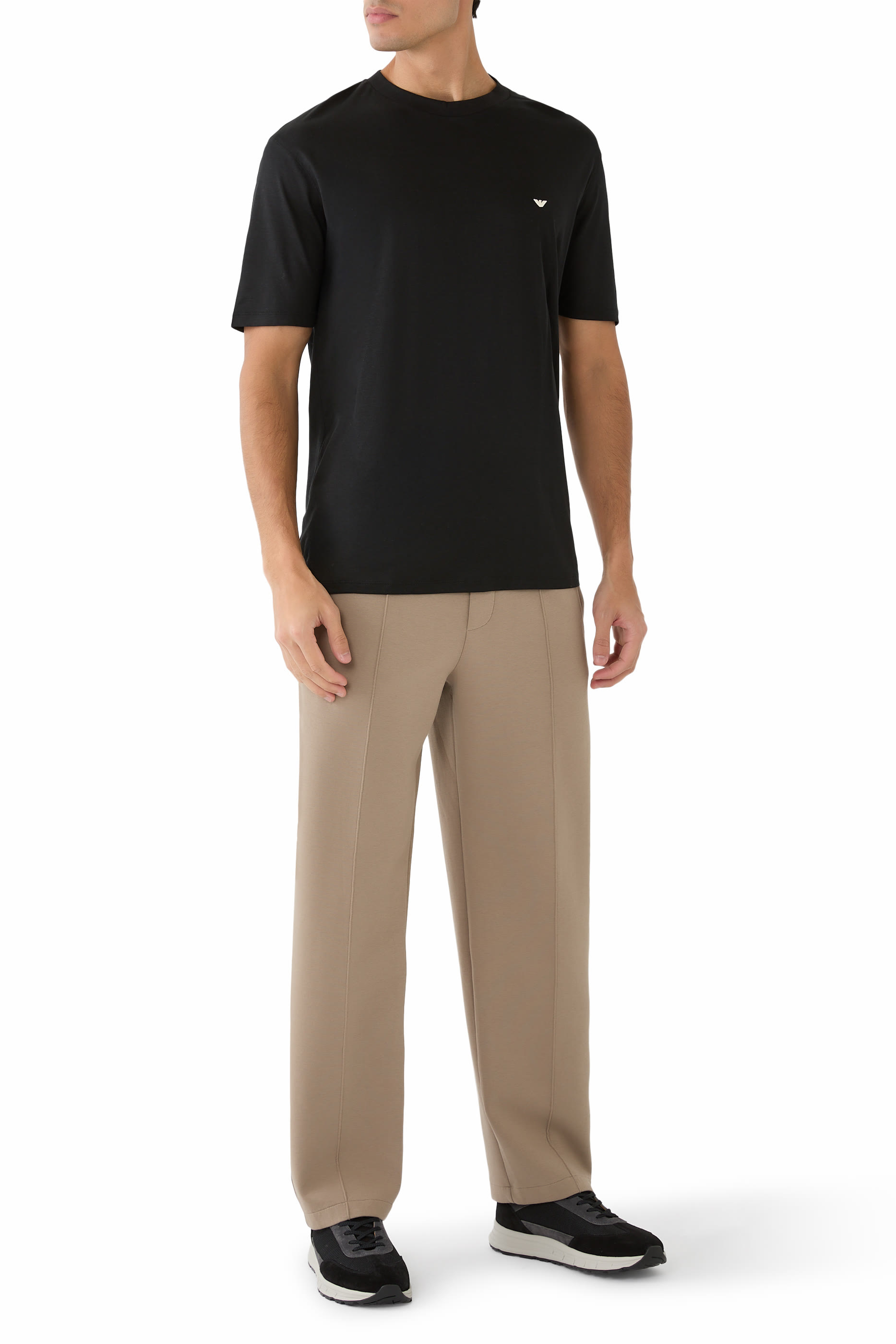 تيشيرت بتطريز شعار الماركة مزيج ليوسيل جيرسيه