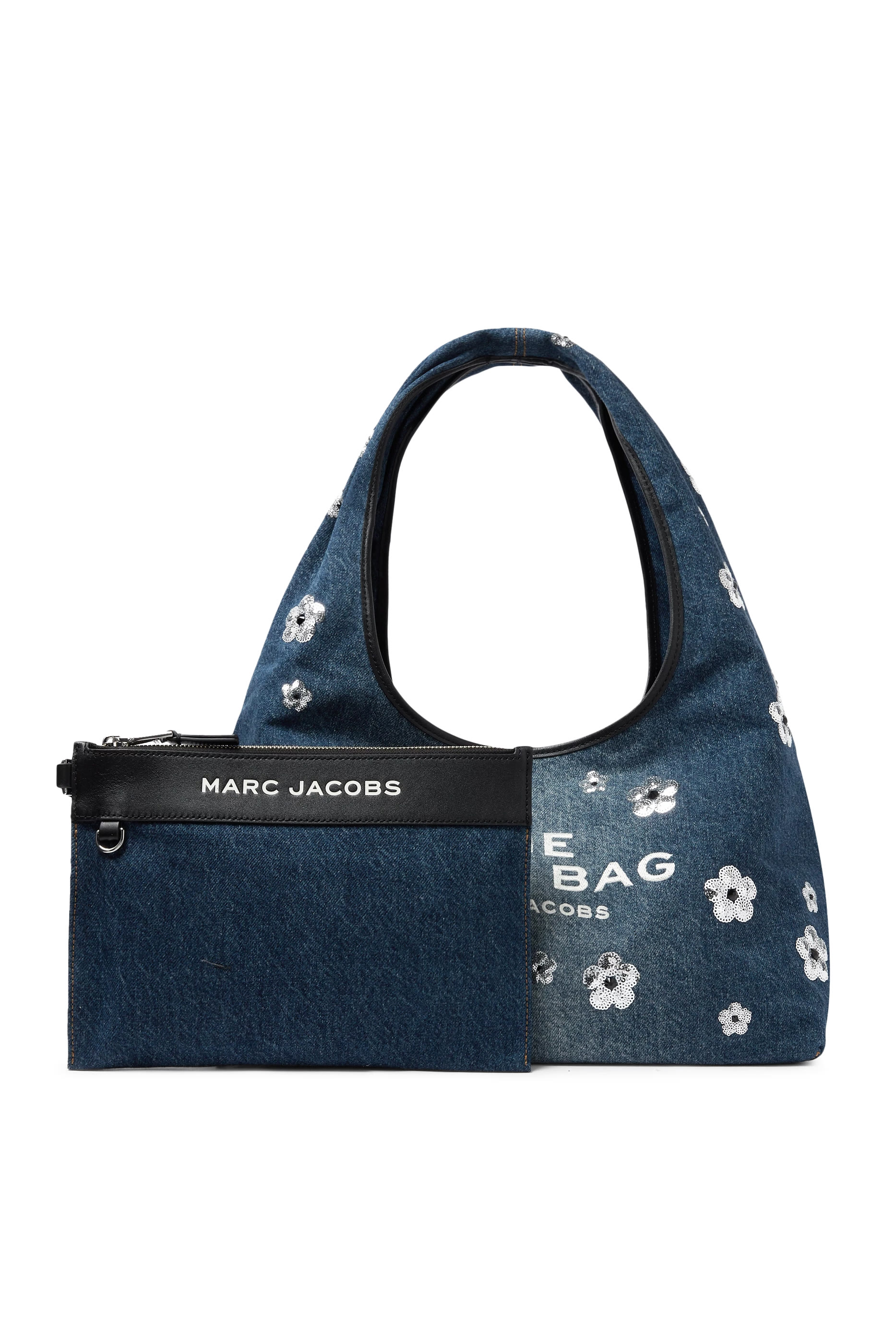 حقيبة ساك بنقشة زهور وتطريزات بالترتر حقيبة ساك بنقشة زهور وتطريزات بالترتر