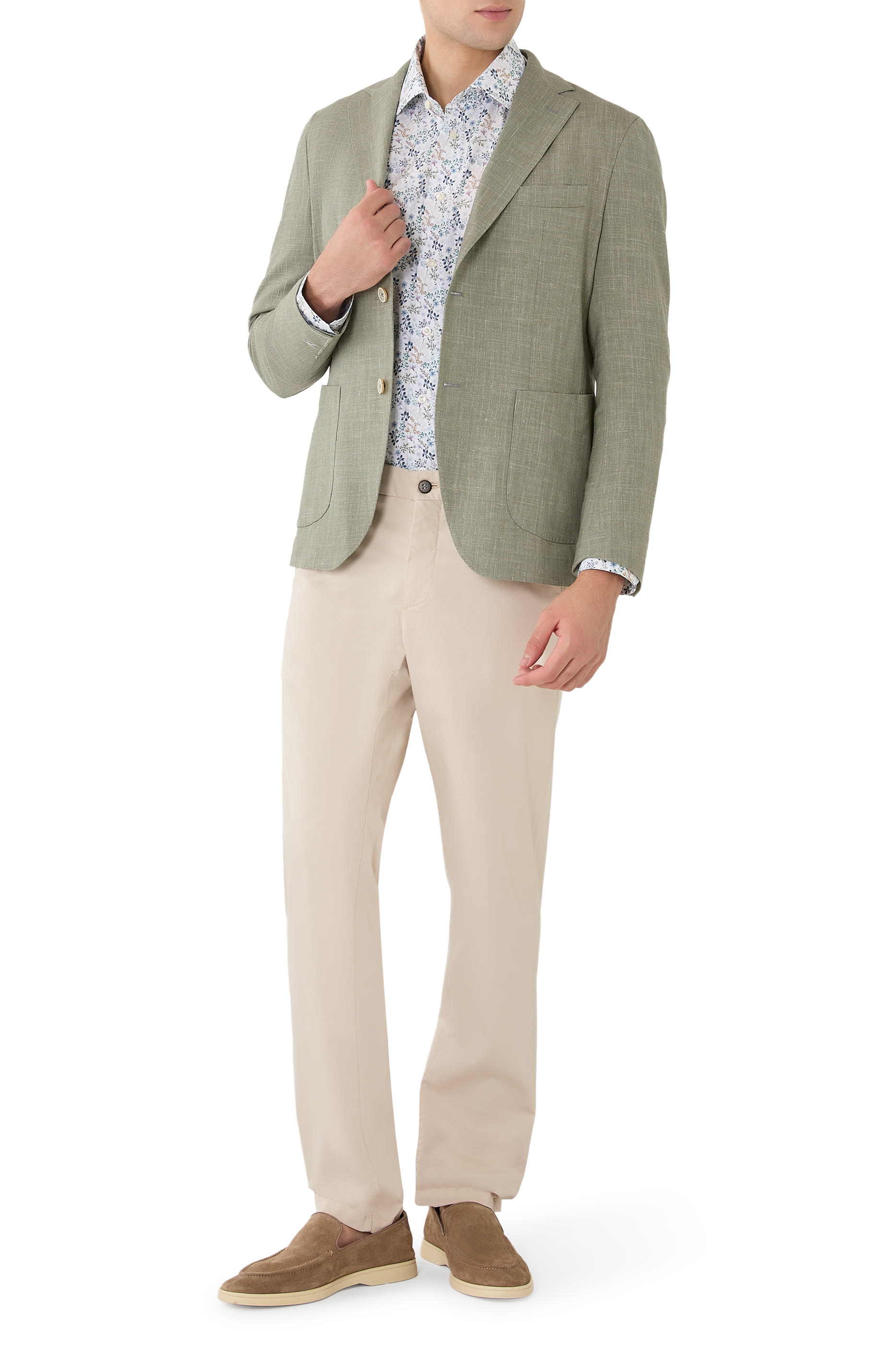 قميص بنقشة أزهار وشعار الماركة تويل