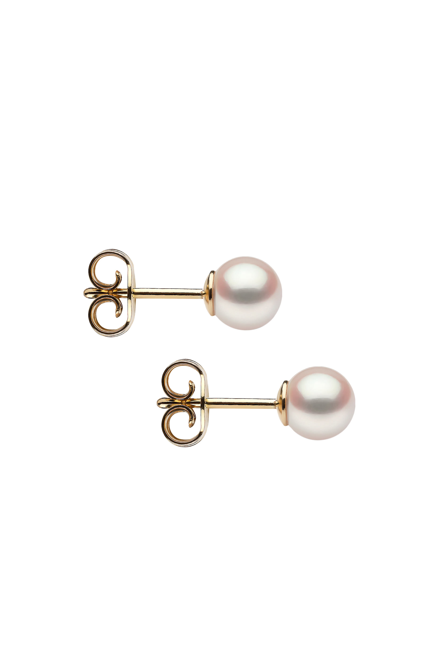 Classic 5mm Pearl Stud Earrings, 18k Yellow Gold & Akoya Pearls