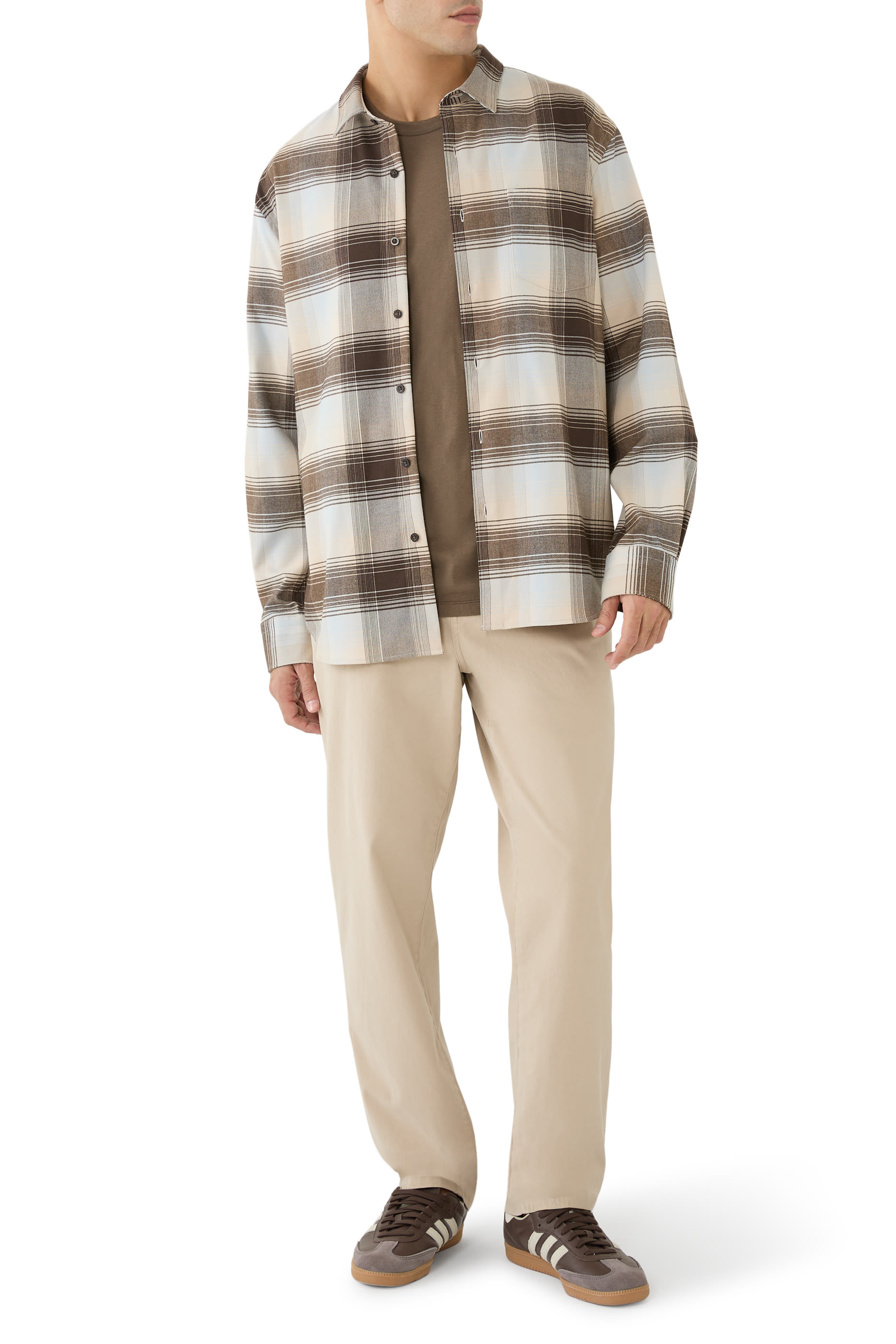 تيشيرت بياقة ضيقة جيرسيه فاخر ثقيل الوزن