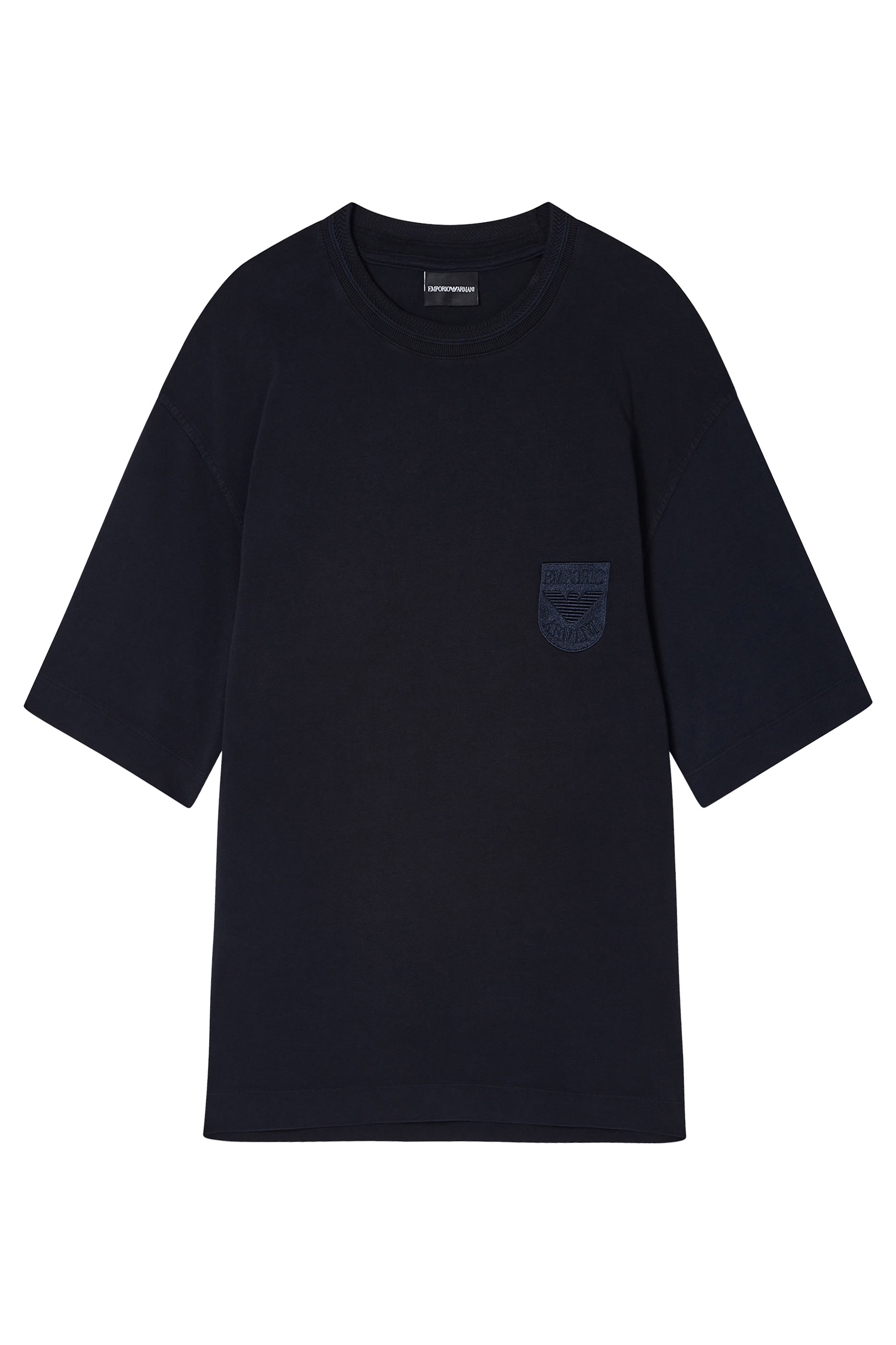 تيشيرت مزين بتطريز شعار الماركة جيرسيه ثقيل