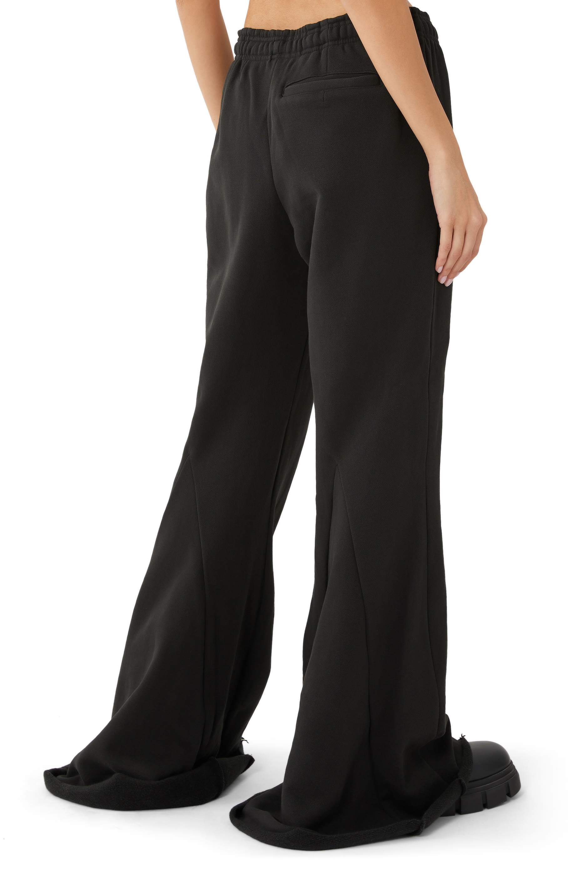 بنطال بحافة واسعة قماش ثقيل