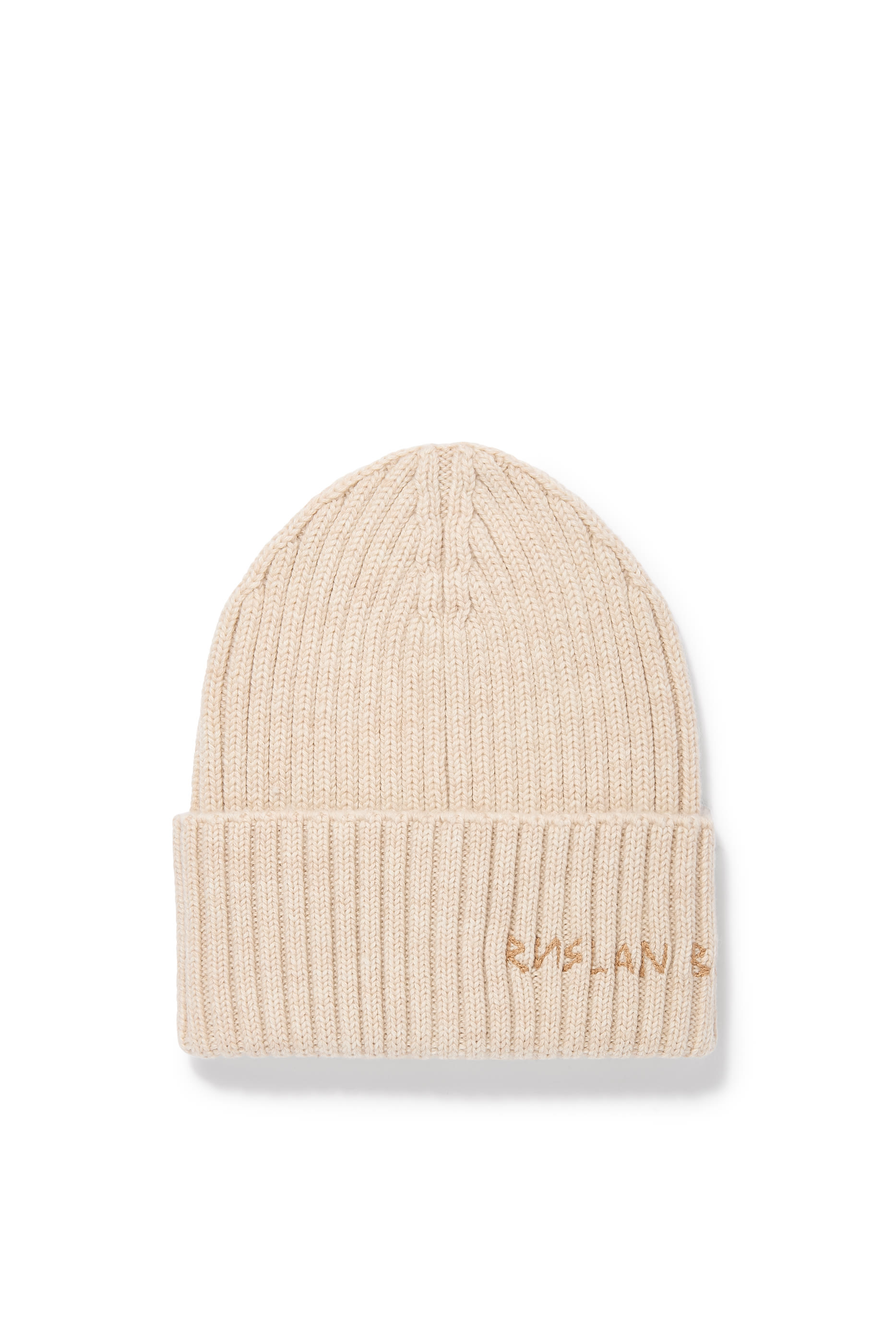 Monogram-Embroidered Wool Beanie