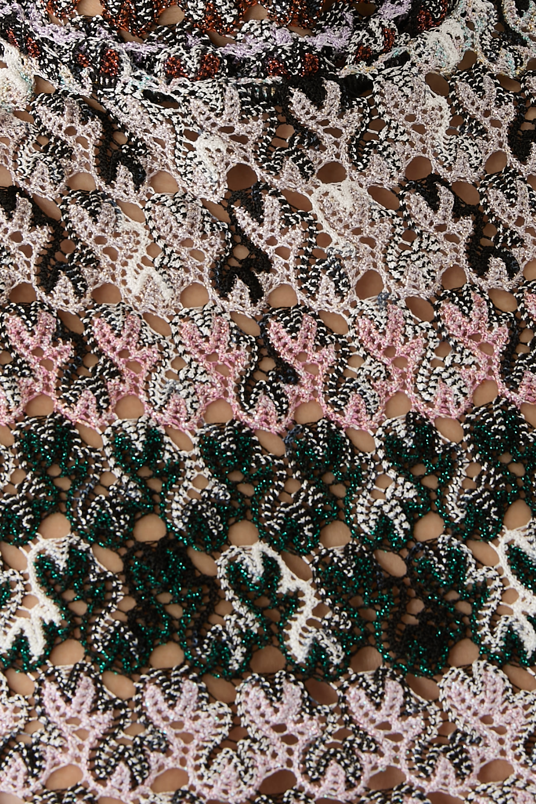 بلوزة مخططة بلا أكمام دانتيل راشيل لوركس