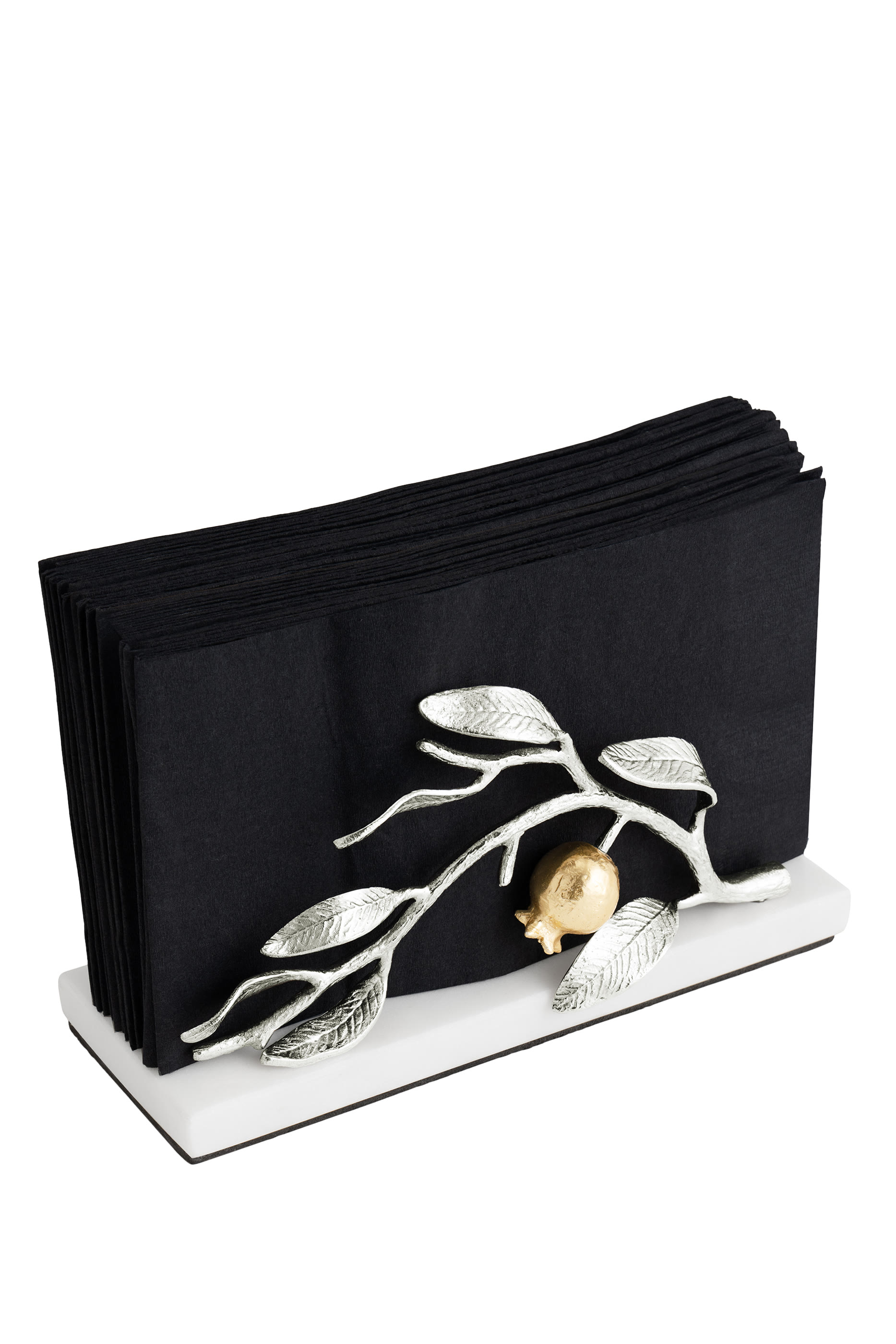 حامل مناديل بوميغرانت عمودية ذهب وفضة