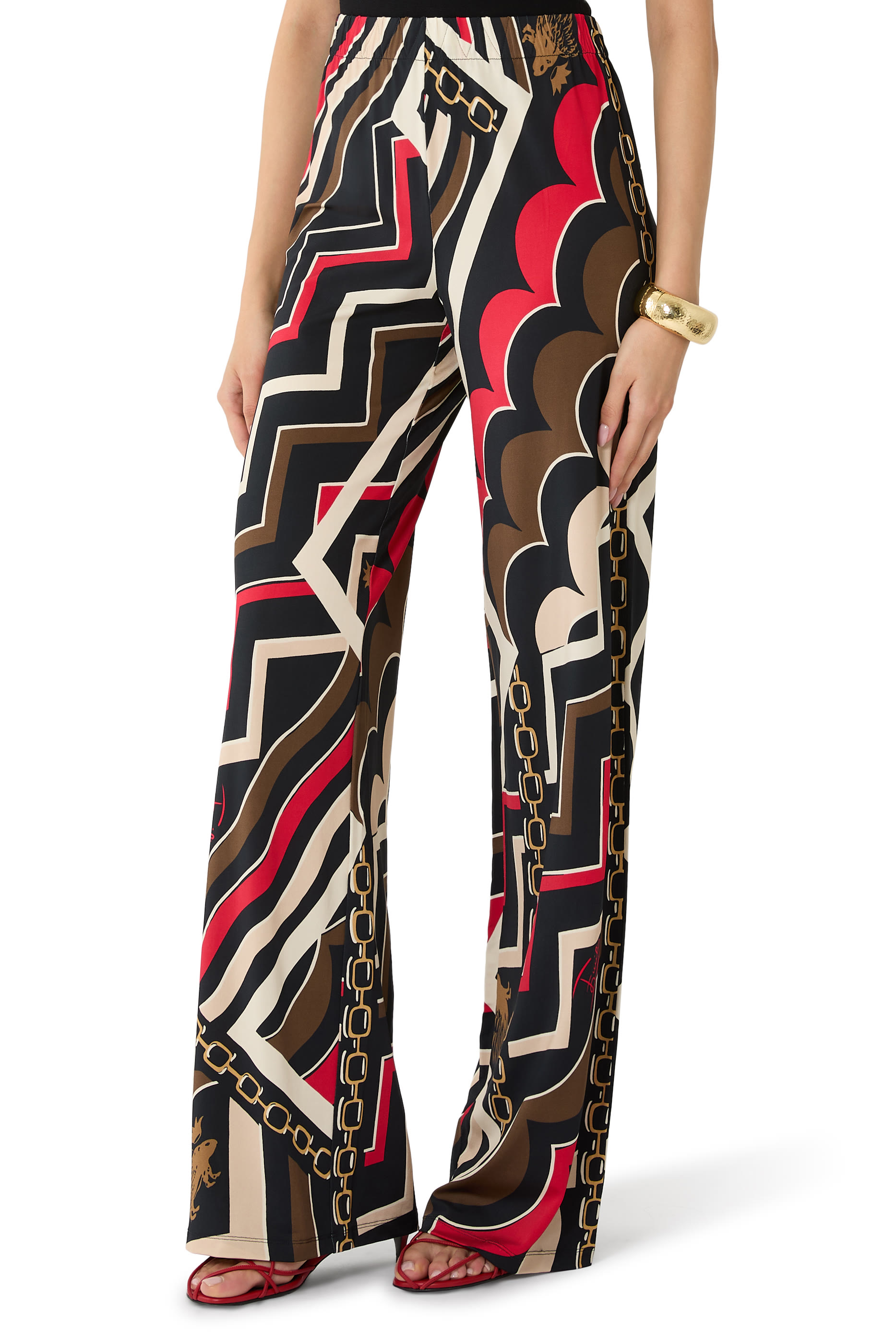 Istrice Print Straight-Leg Trousers