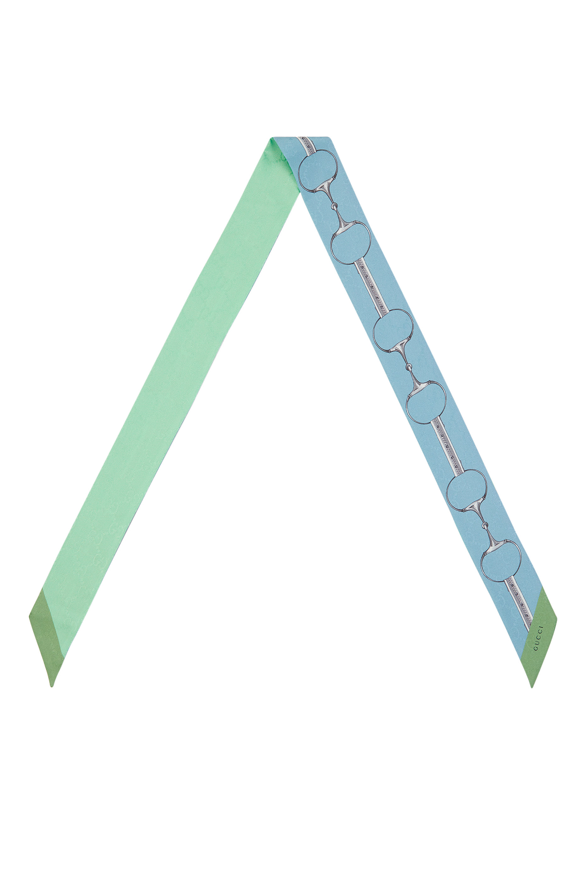 شريط مزين بطبعة شعار الماركة وأزهار 