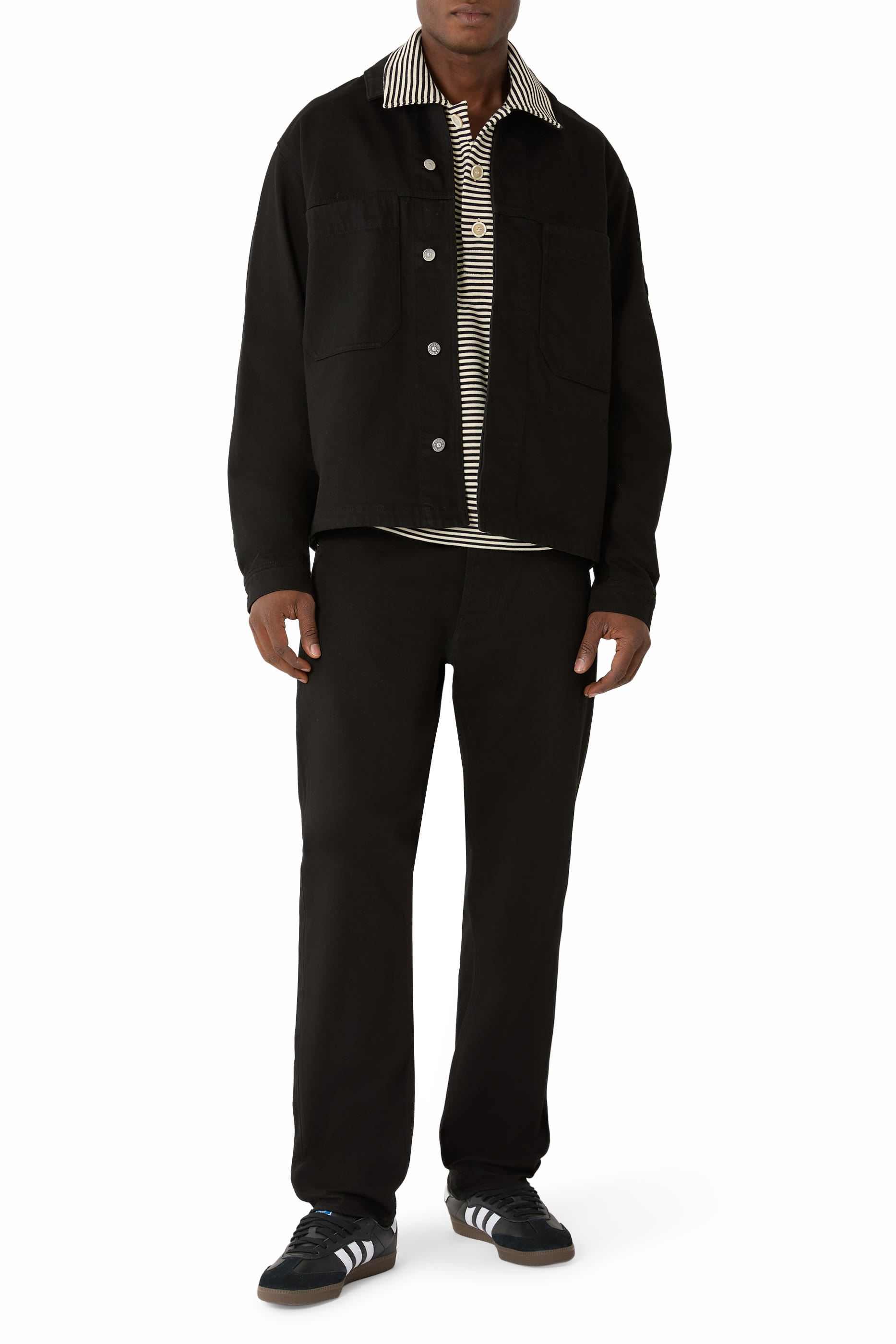 جاكيت بصف أزرار بتصميم مبطن