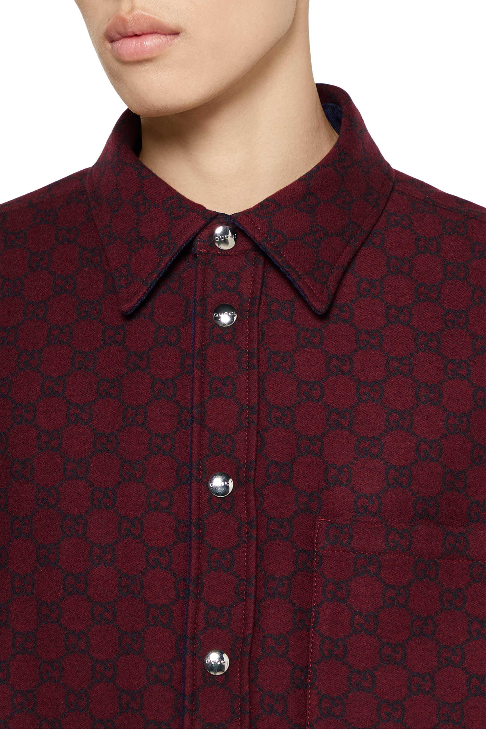 قميص بوجهين دنيم وفلانيل