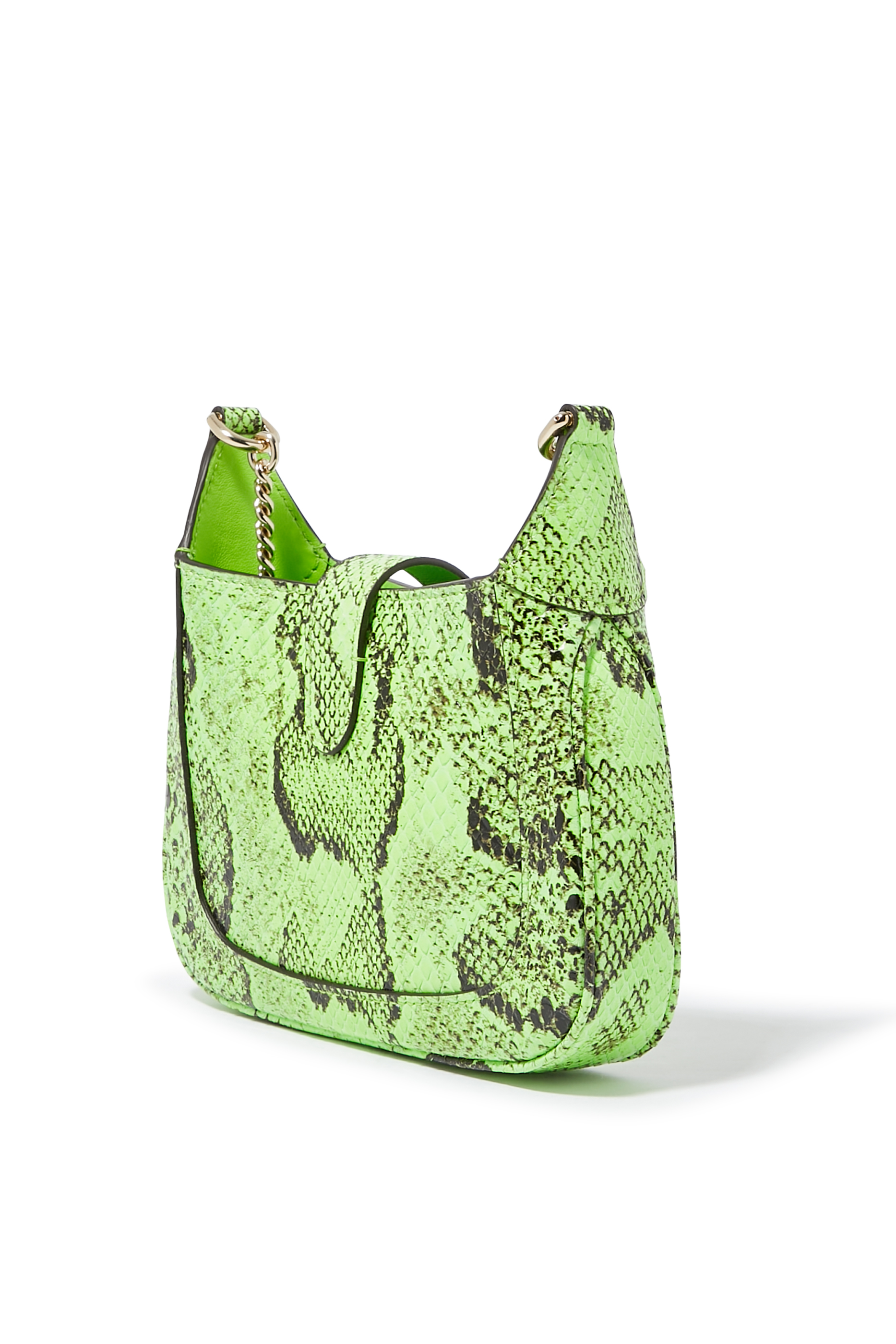 حقيبة كتف جاكي نوتي صغيرة بنقشة جلد الثعبان