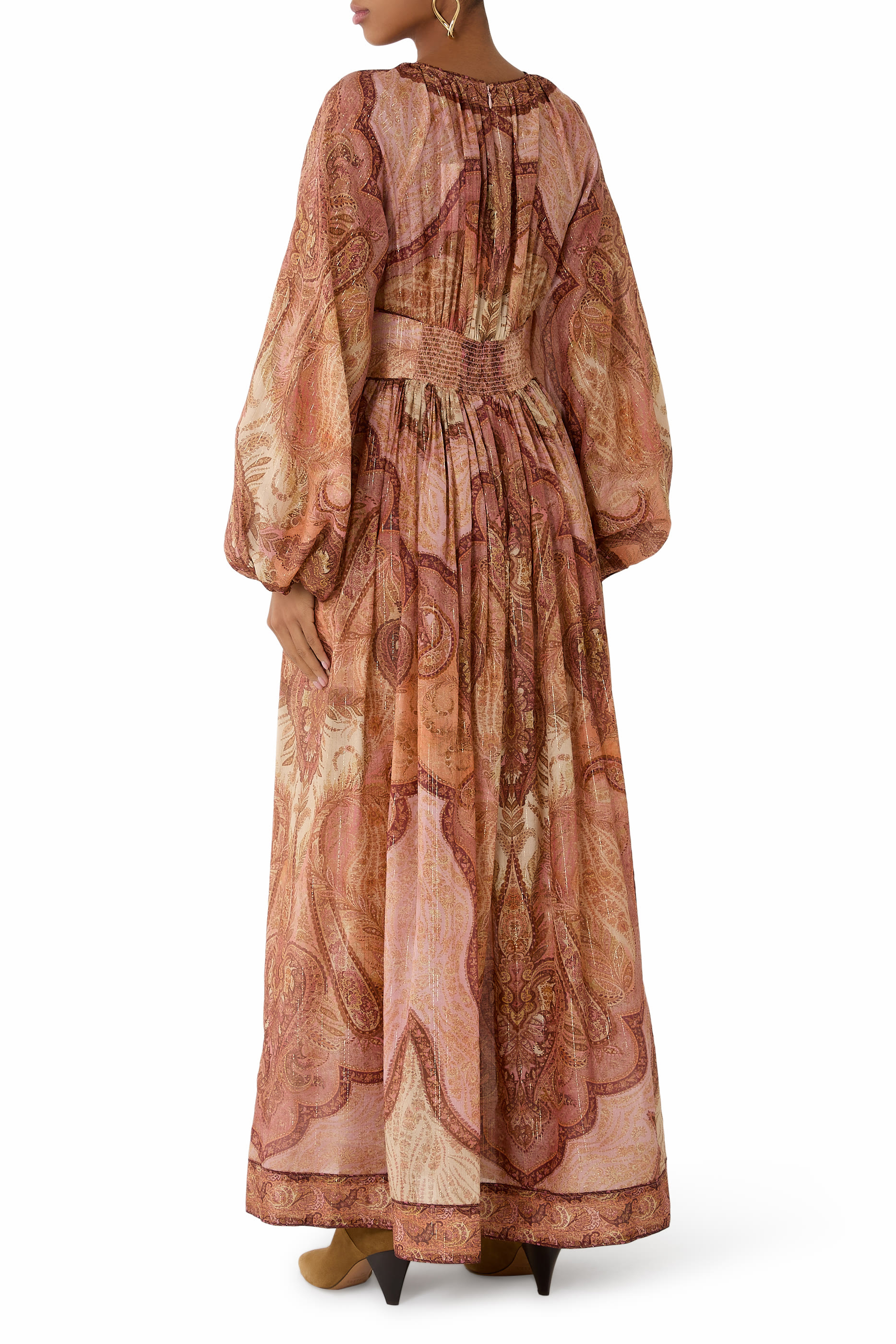 فستان واندر لاست متوسط الطول بأكمام طويلة