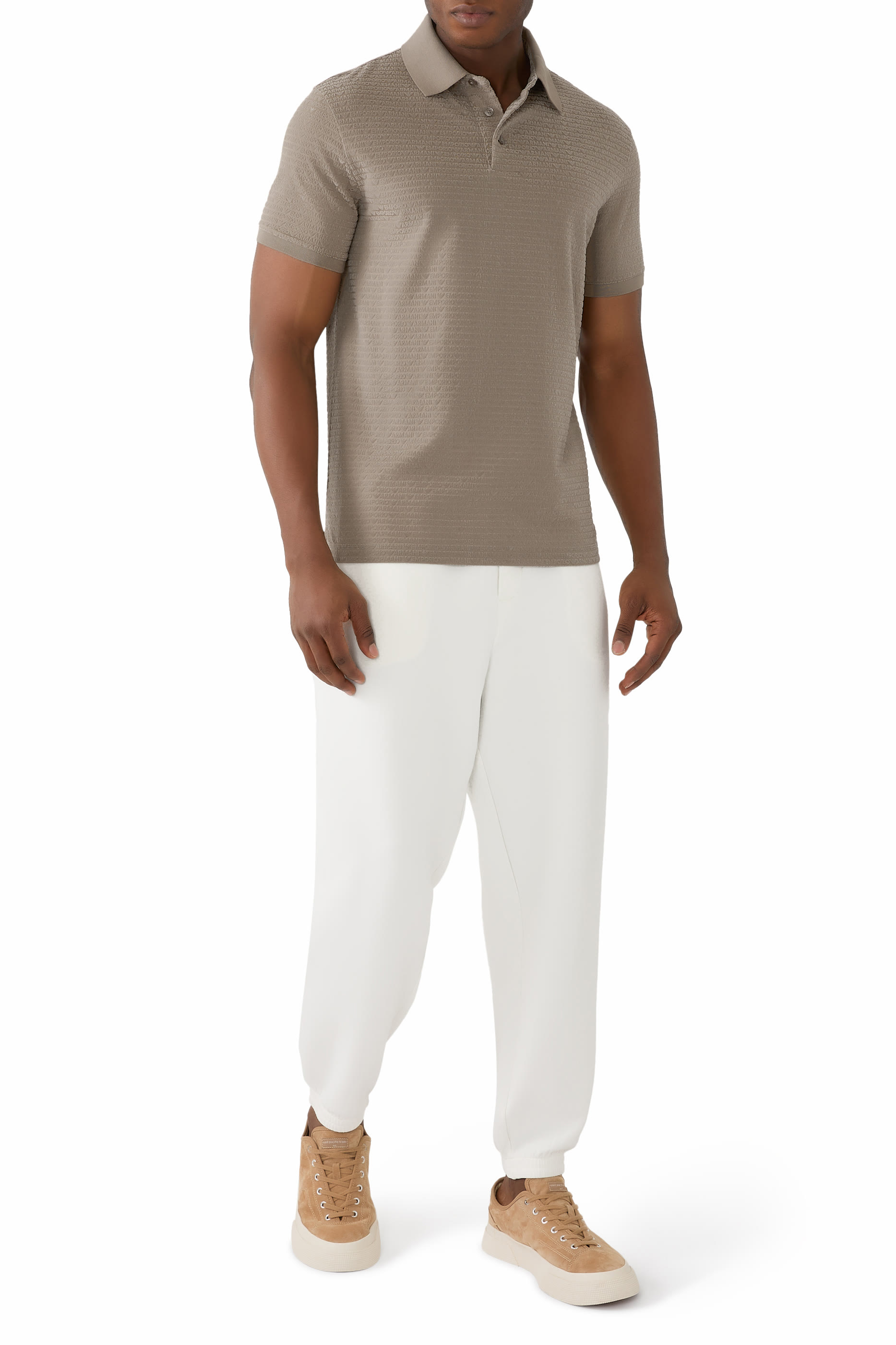 قميص بولو بشعار الماركة بالكامل جيرسيه