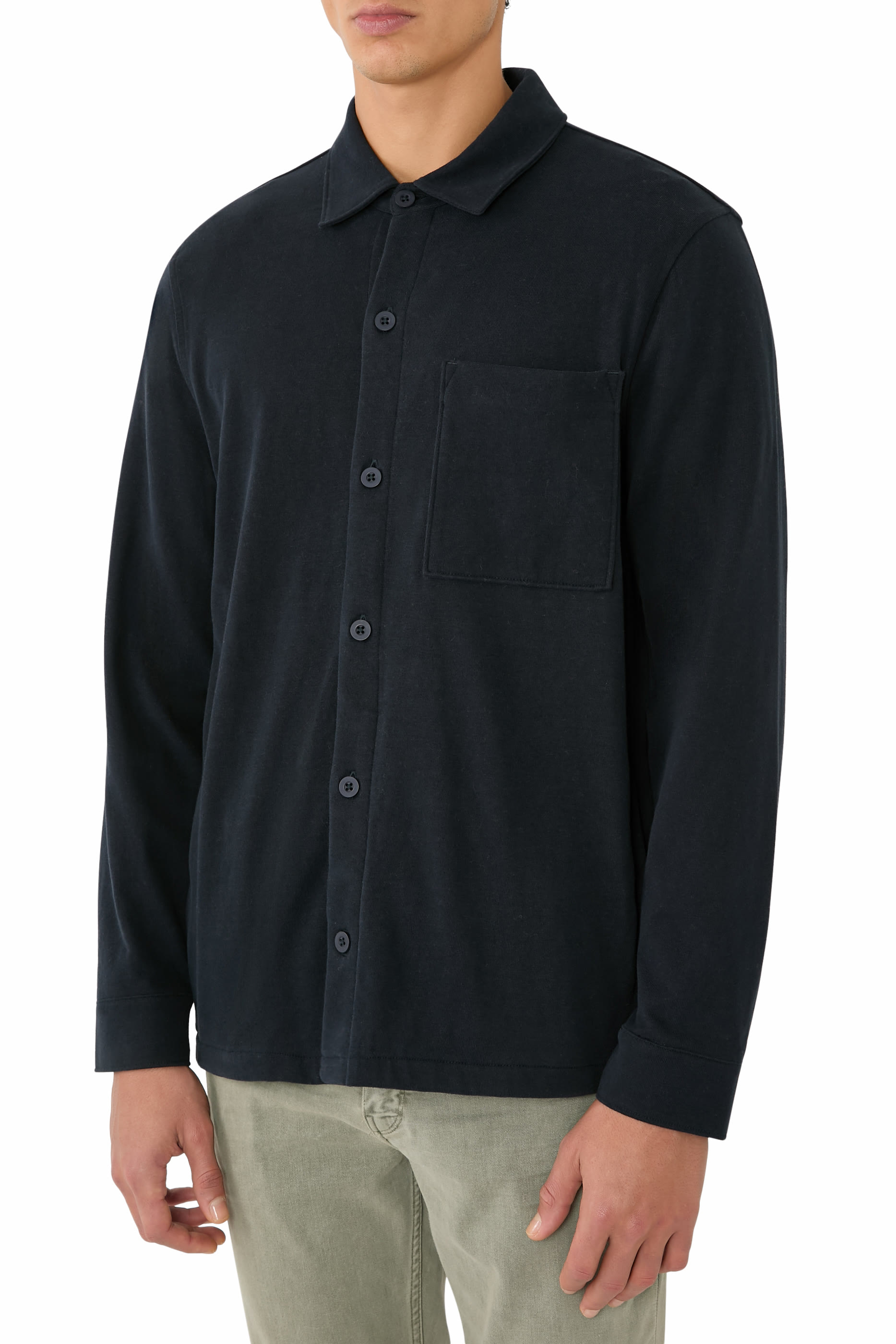  Sueded Jersey Shirt Jacket 