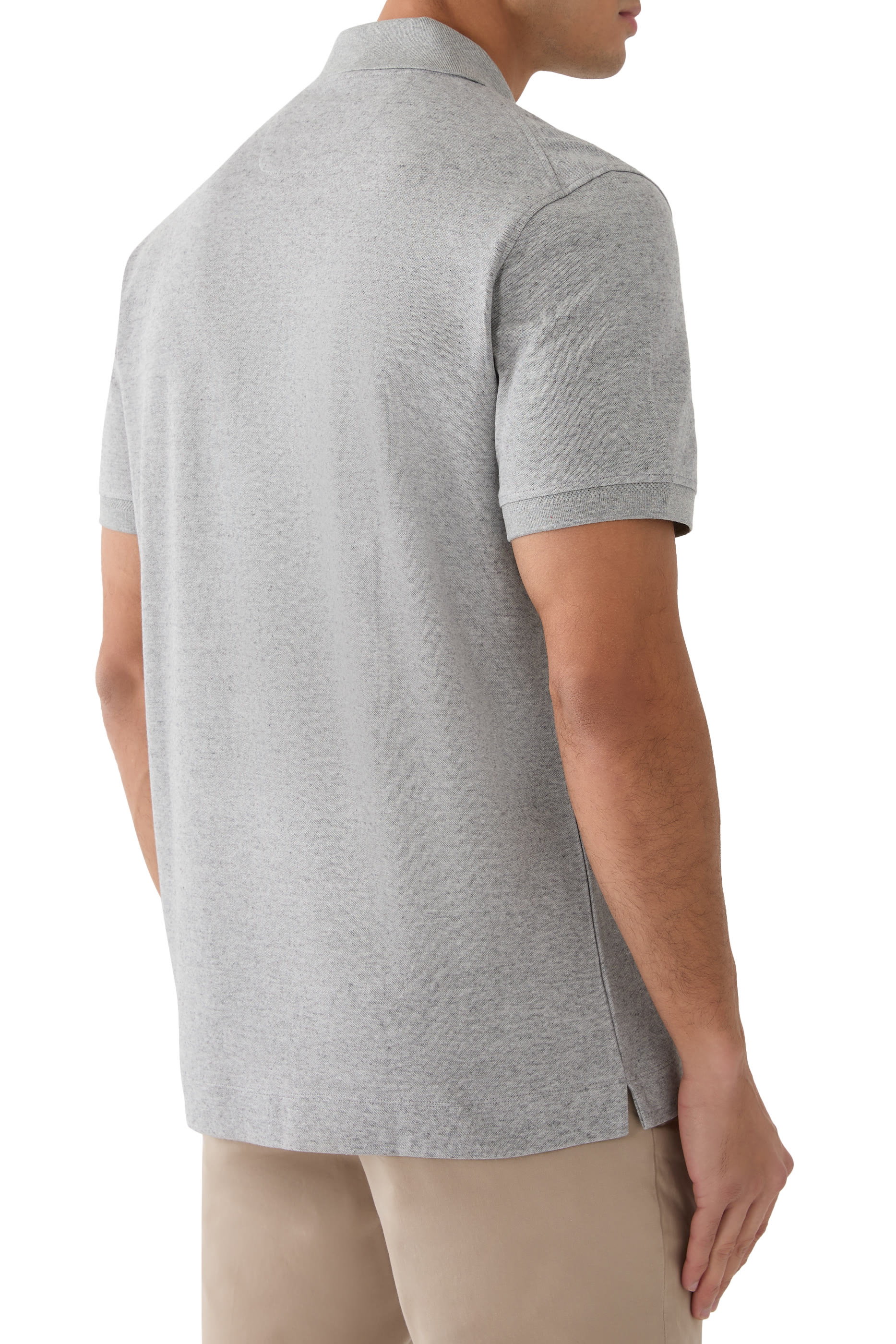 قميص بولو بسحاب قطن وكشمير