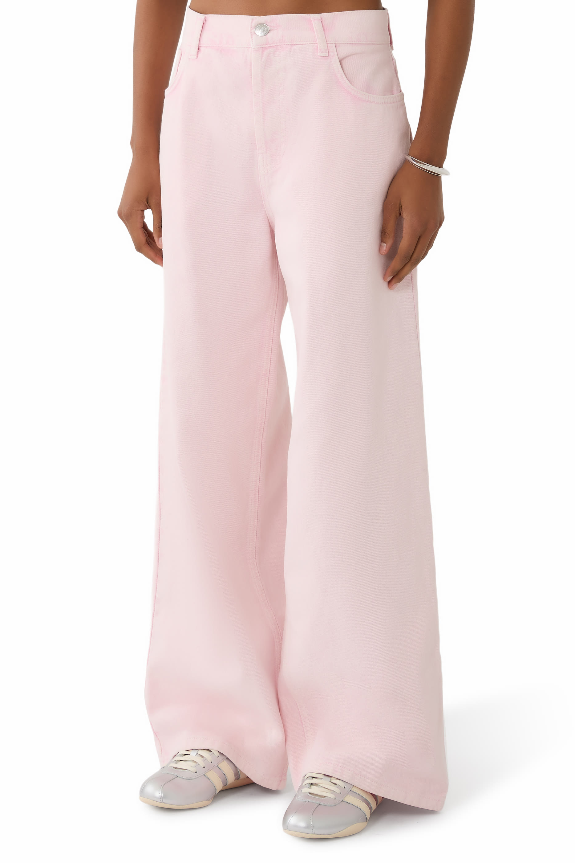 بنطال جينز فضفاض بخصر منخفض