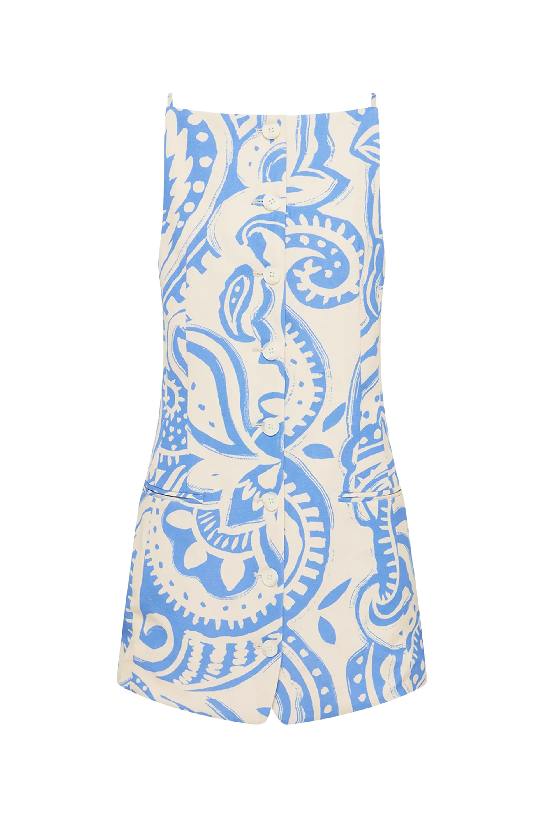 فستان فرانسيس قصير بياقة مربعة 