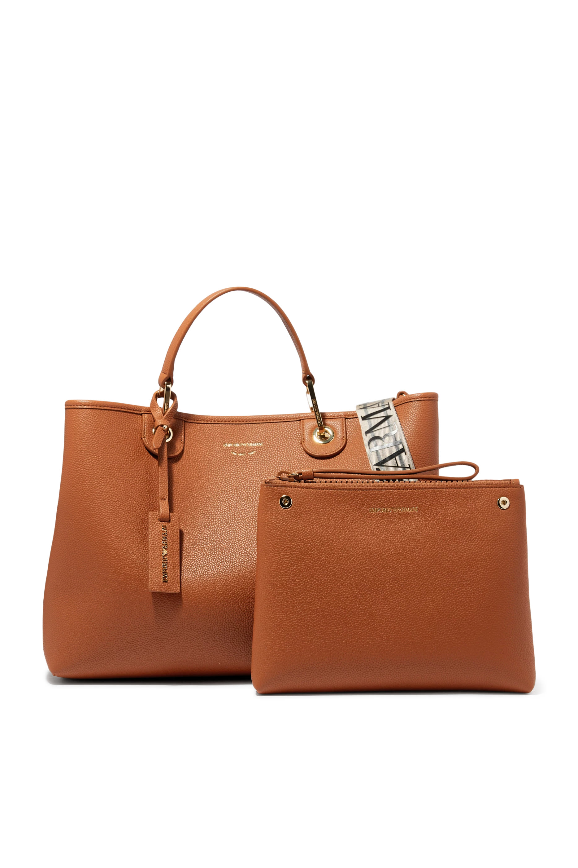 حقيبة يد متوسطة بشعار الماركة